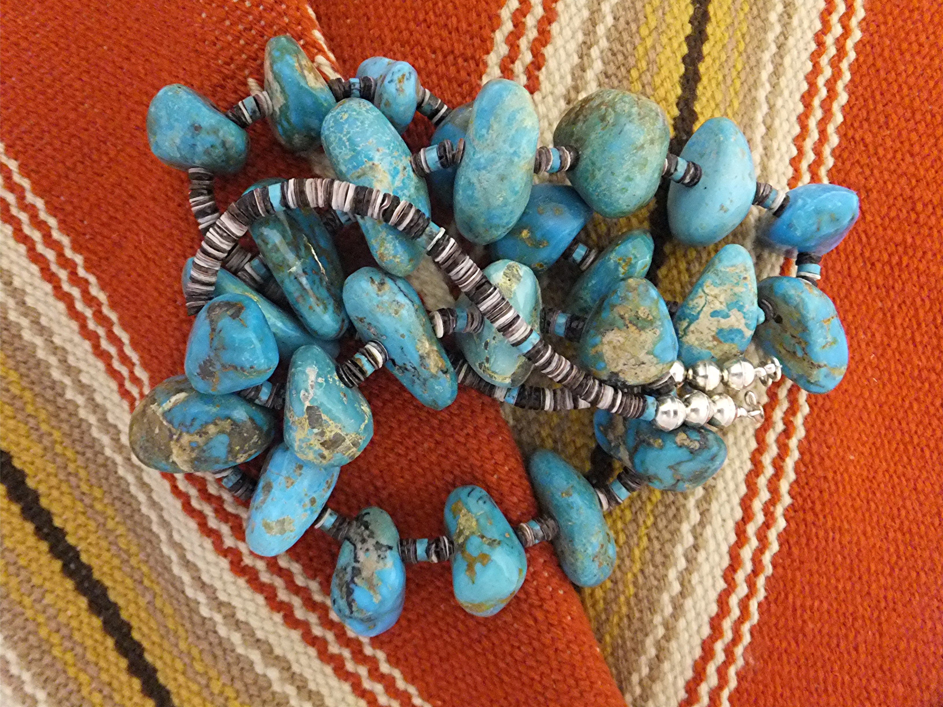 Necklace Manasa Sledeping Beauty Blue Bird Heishi USA