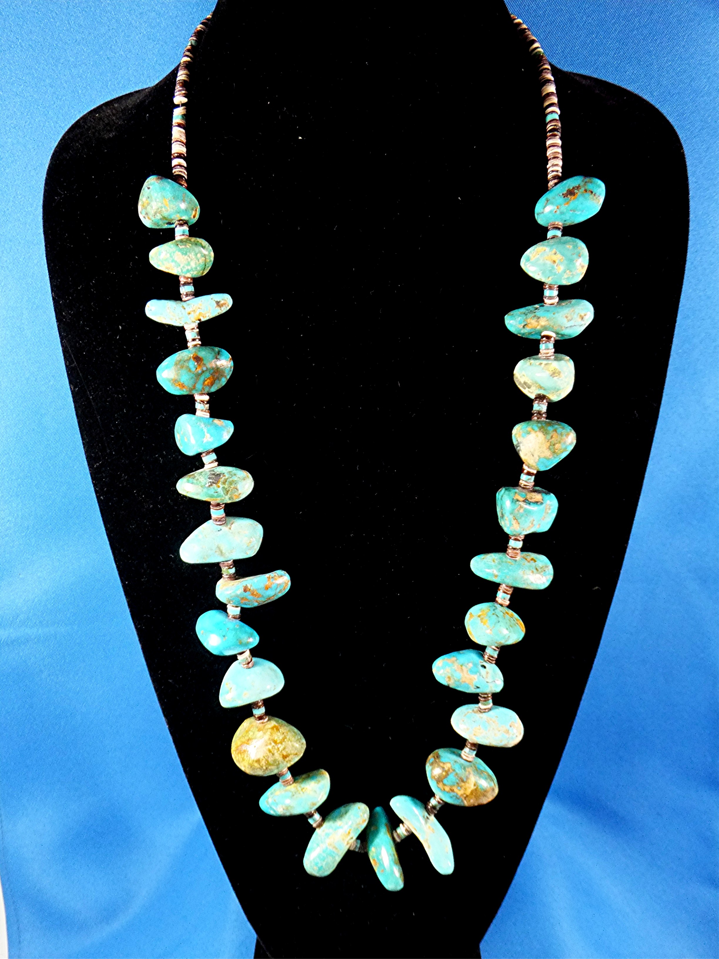 Necklace Manasa Sledeping Beauty Blue Bird Heishi USA