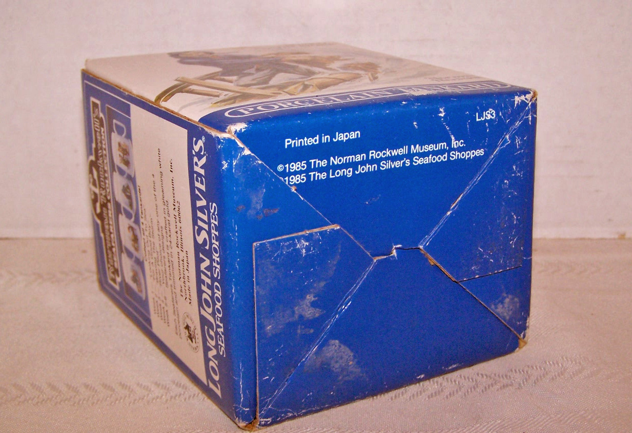 Norman Rockwell Tankard, Braving the Storm, 1985, Box