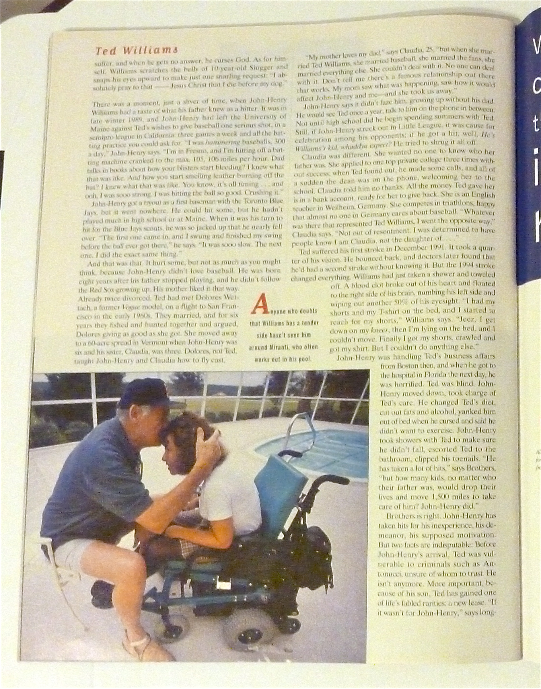 Sports Illustrated Magazine Nov 25, 1996 Ted Williams