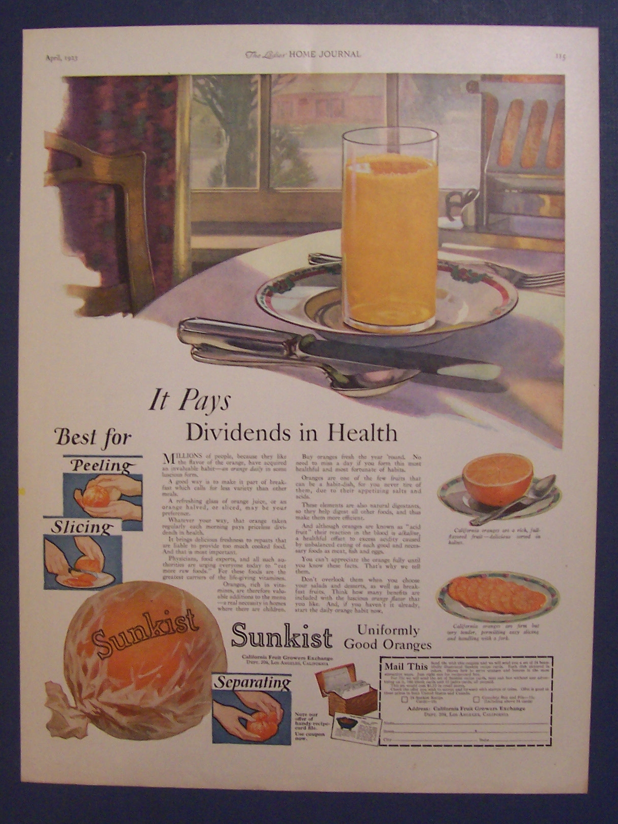 1923 Sunkist Oranges