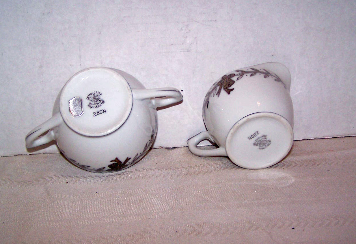 25th Anniversary Cream and Sugar Set, Lefton