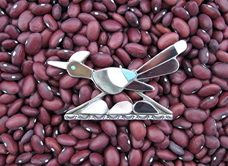 Blake Lesansee Sterling Silver Tortoise Roadrunner Pin