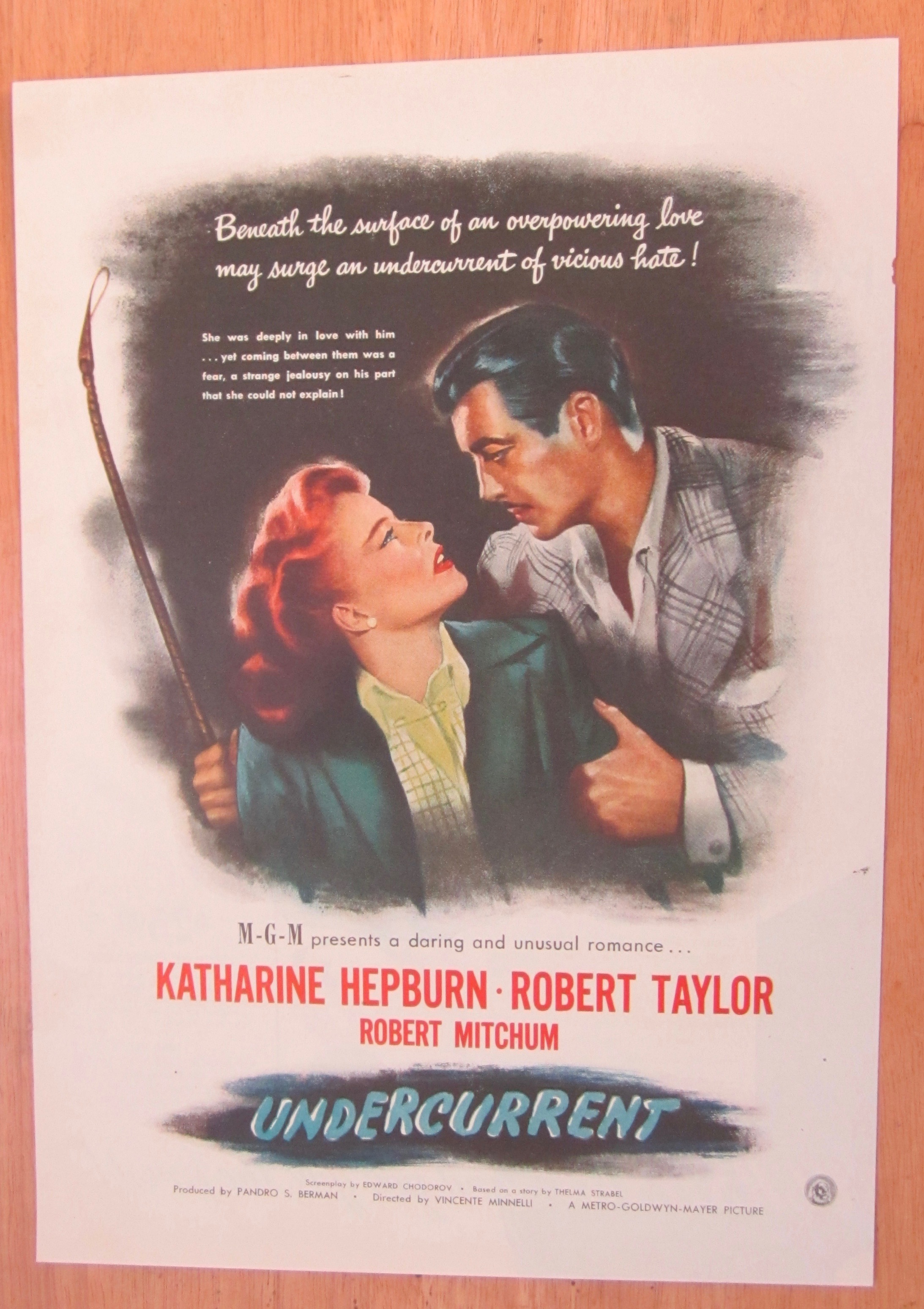 1946 Undercurrent with Katharine Hepburn/Robert Taylor