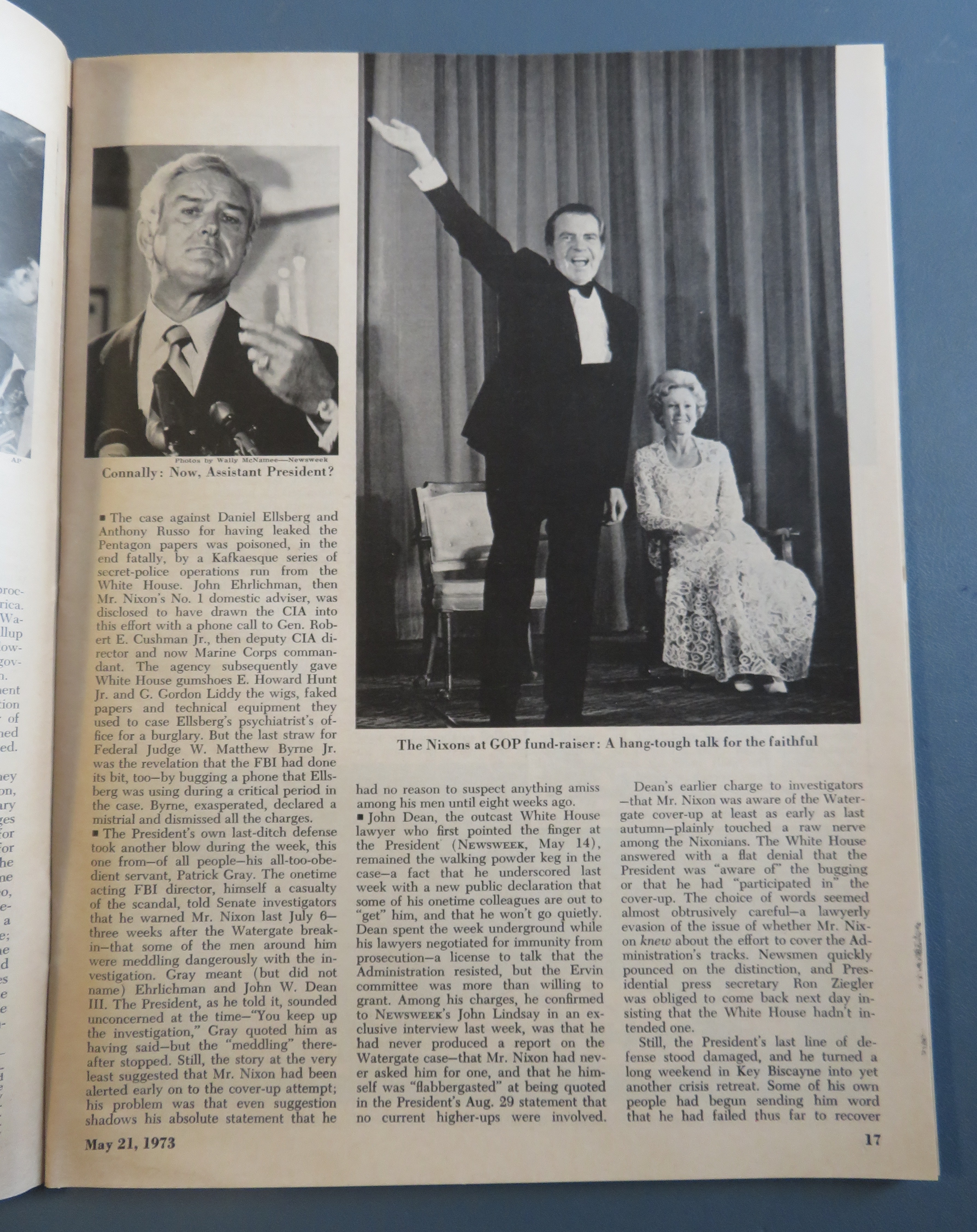 Newsweek Magazine May  21, 1973 John Mitchell