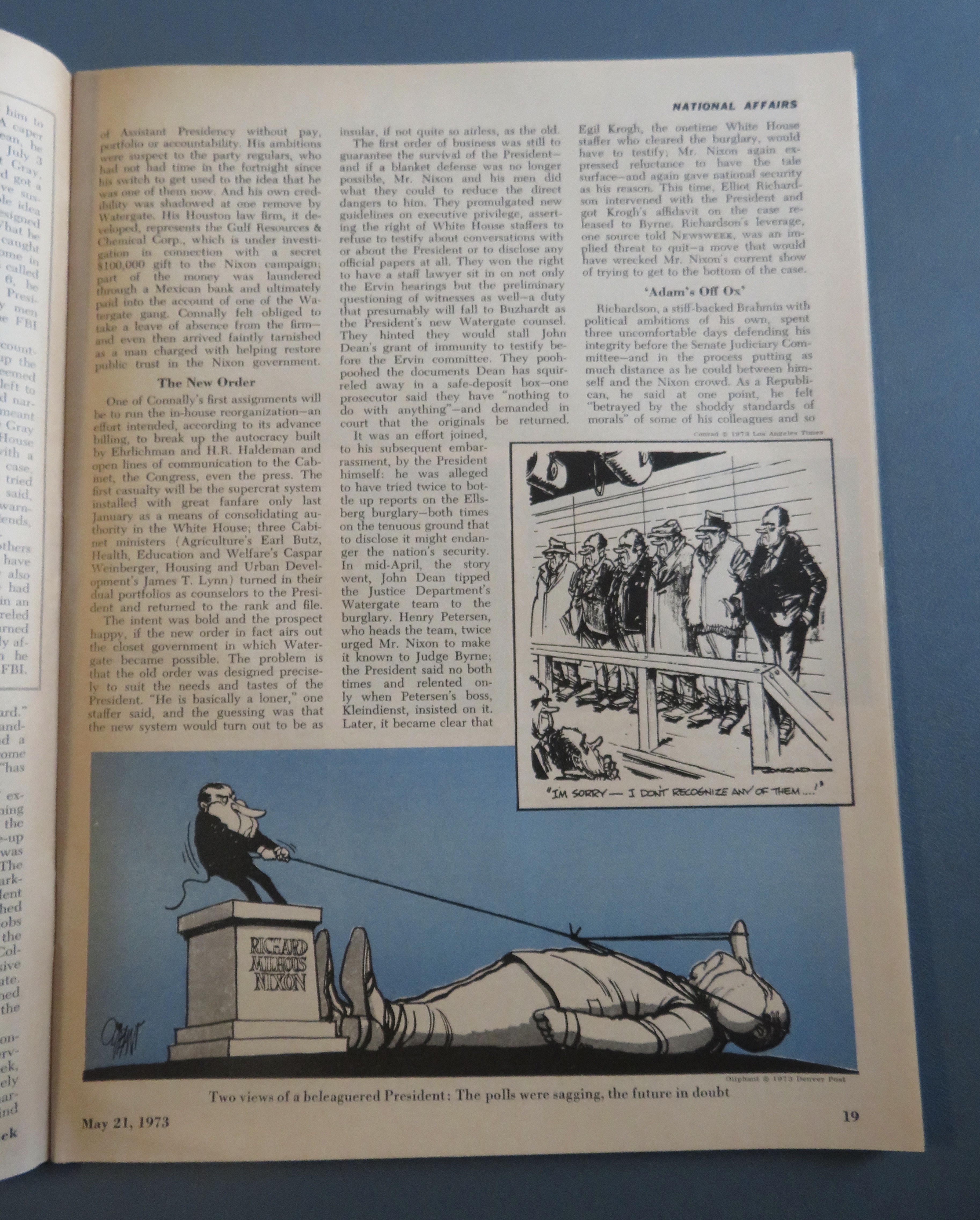 Newsweek Magazine May  21, 1973 John Mitchell