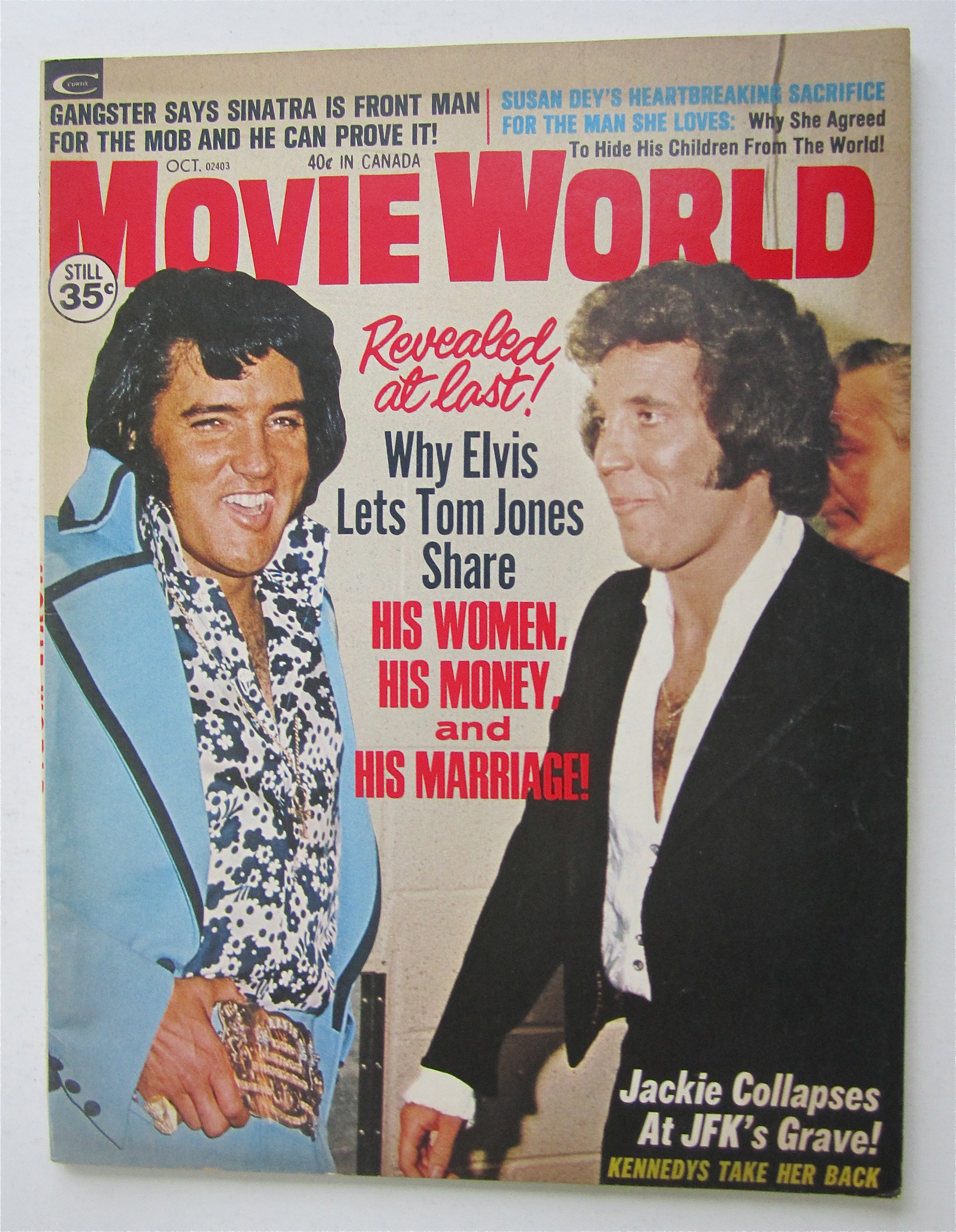 Movie World Magazine October 1972 Elvis & Tom Jones