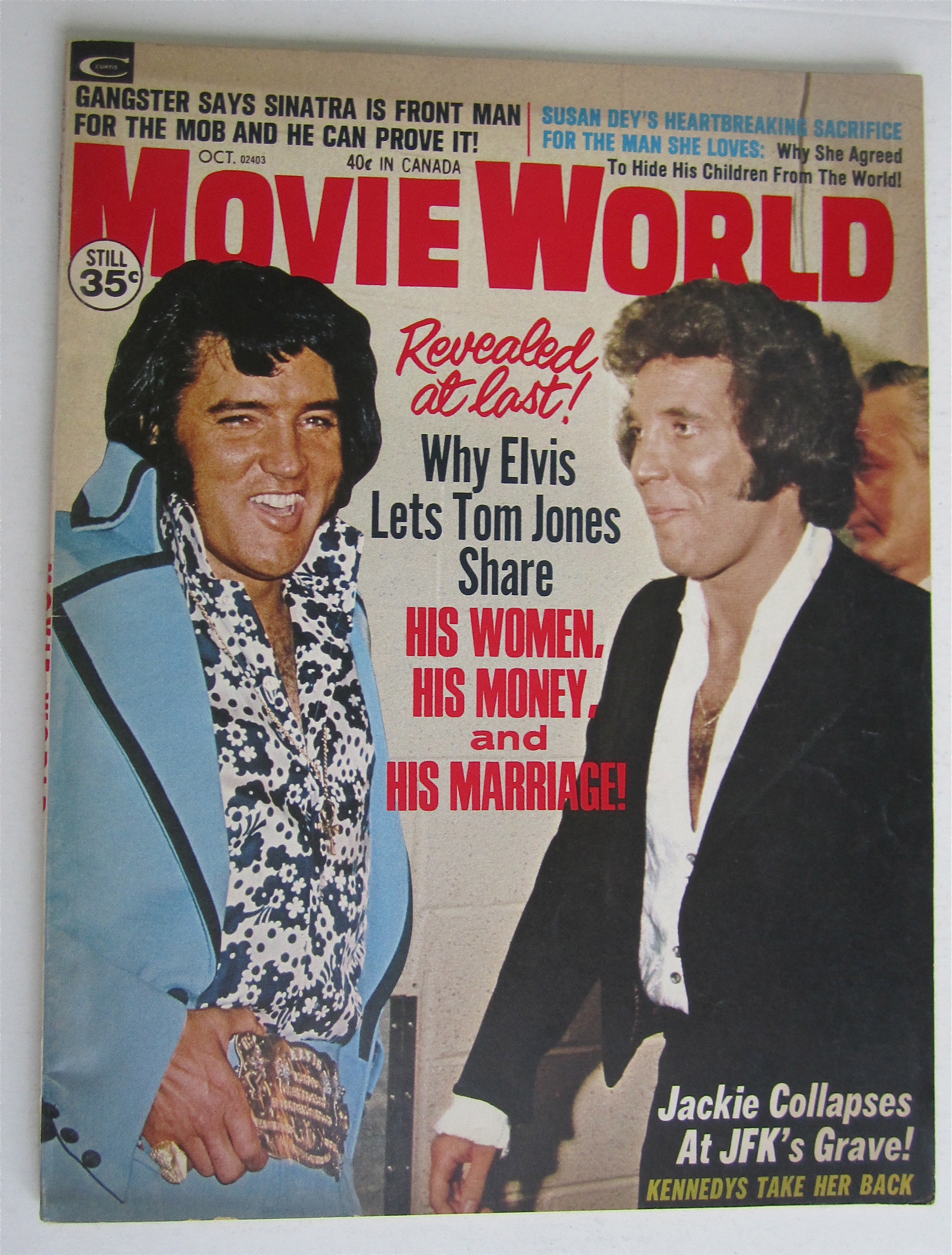 Movie World Magazine October 1972 Elvis & Tom Jones