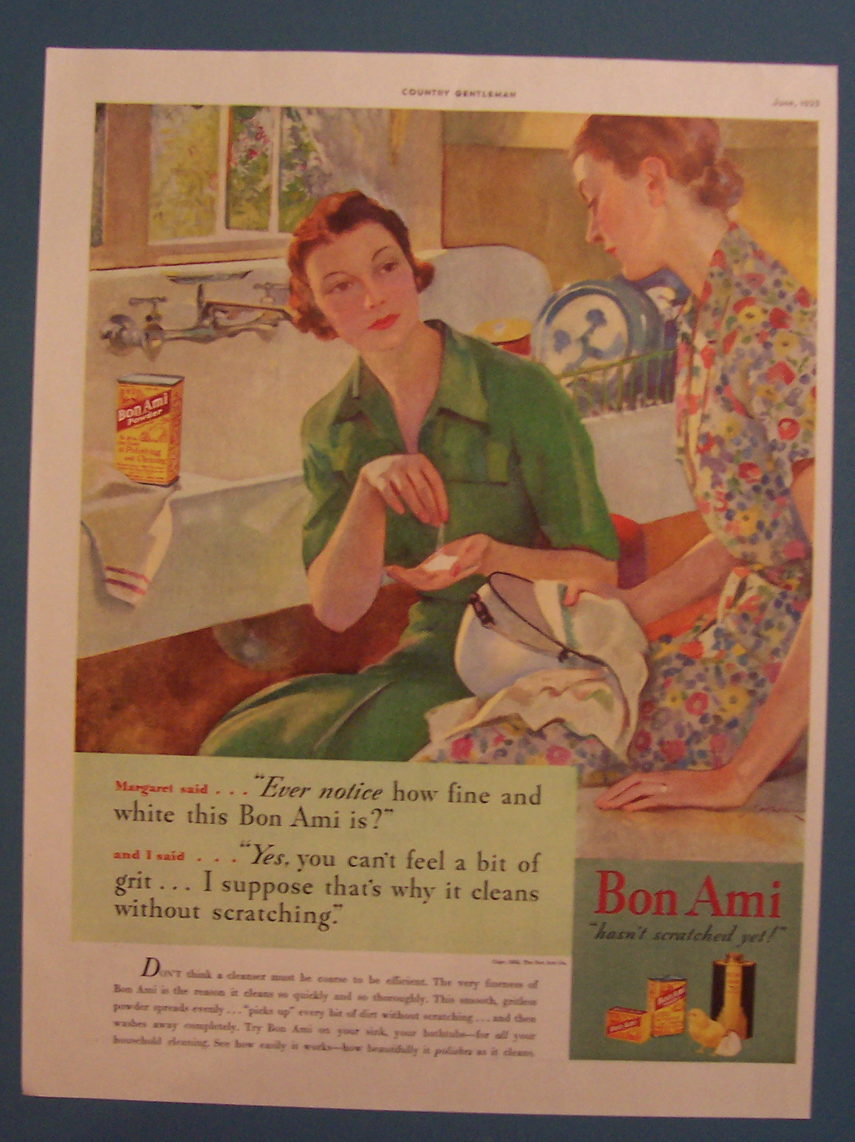 1935 Bon Ami Powder with Women Talking About Powder