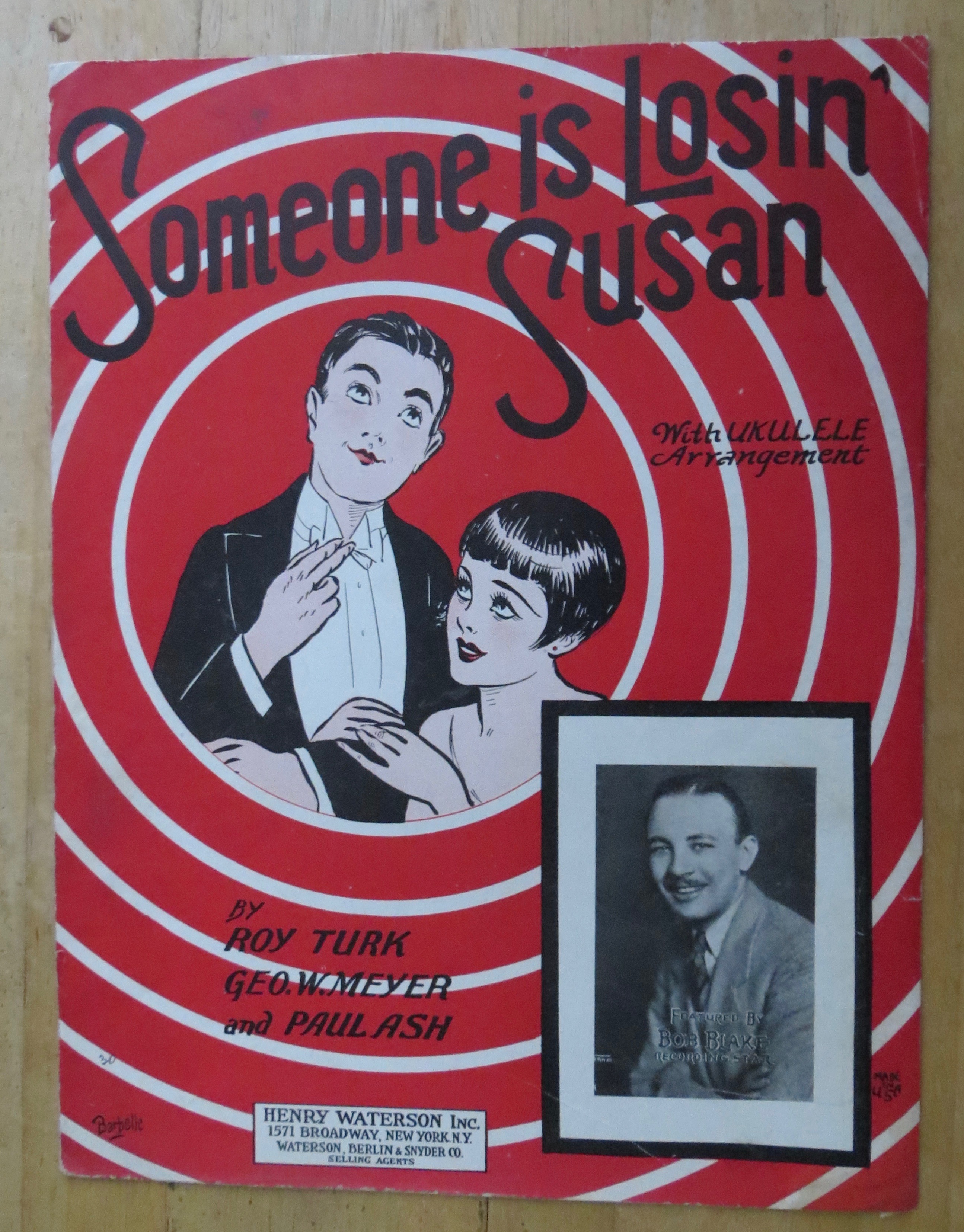 1926 Someone Is Losin' Susan Sheet Music