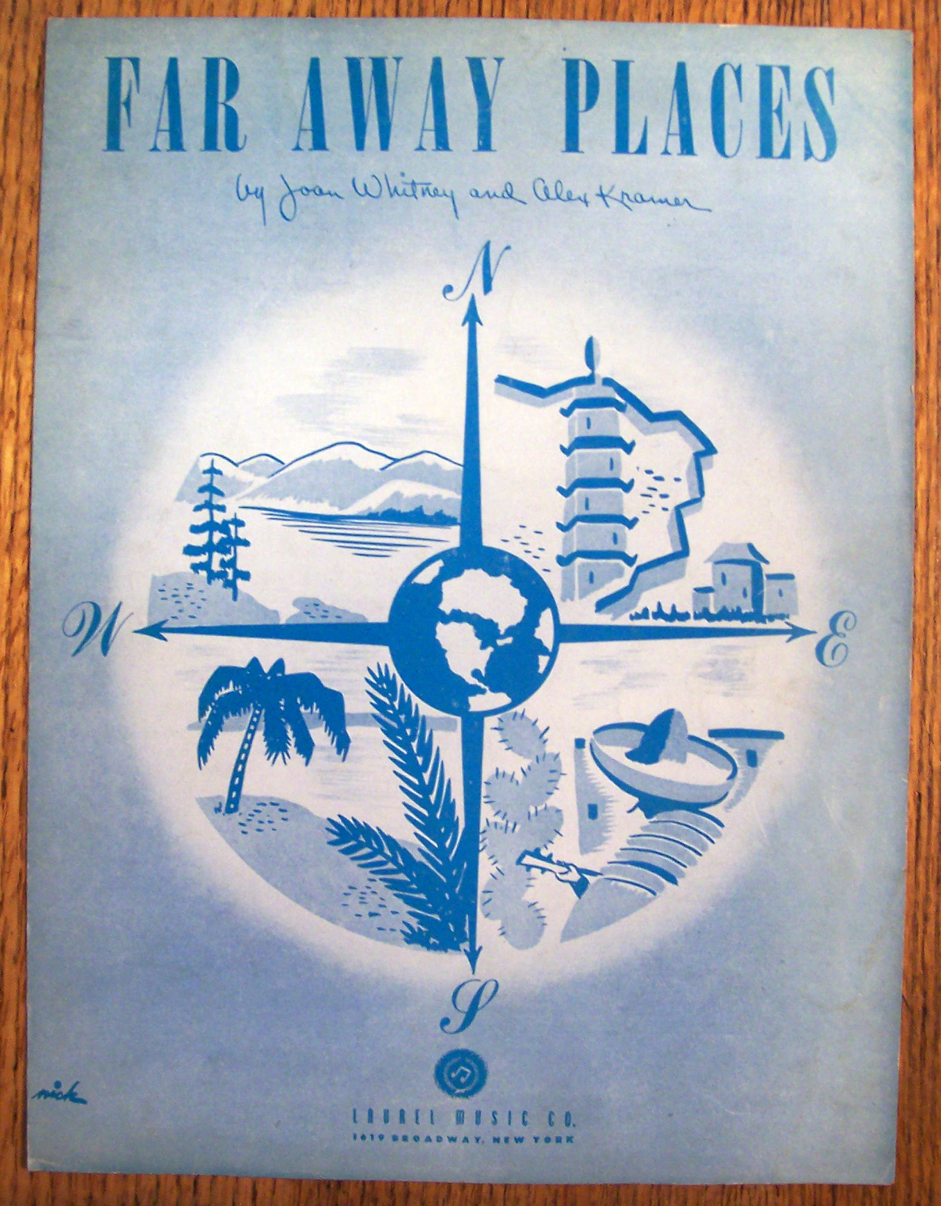 Sheet Music For 1948 Far Away Places