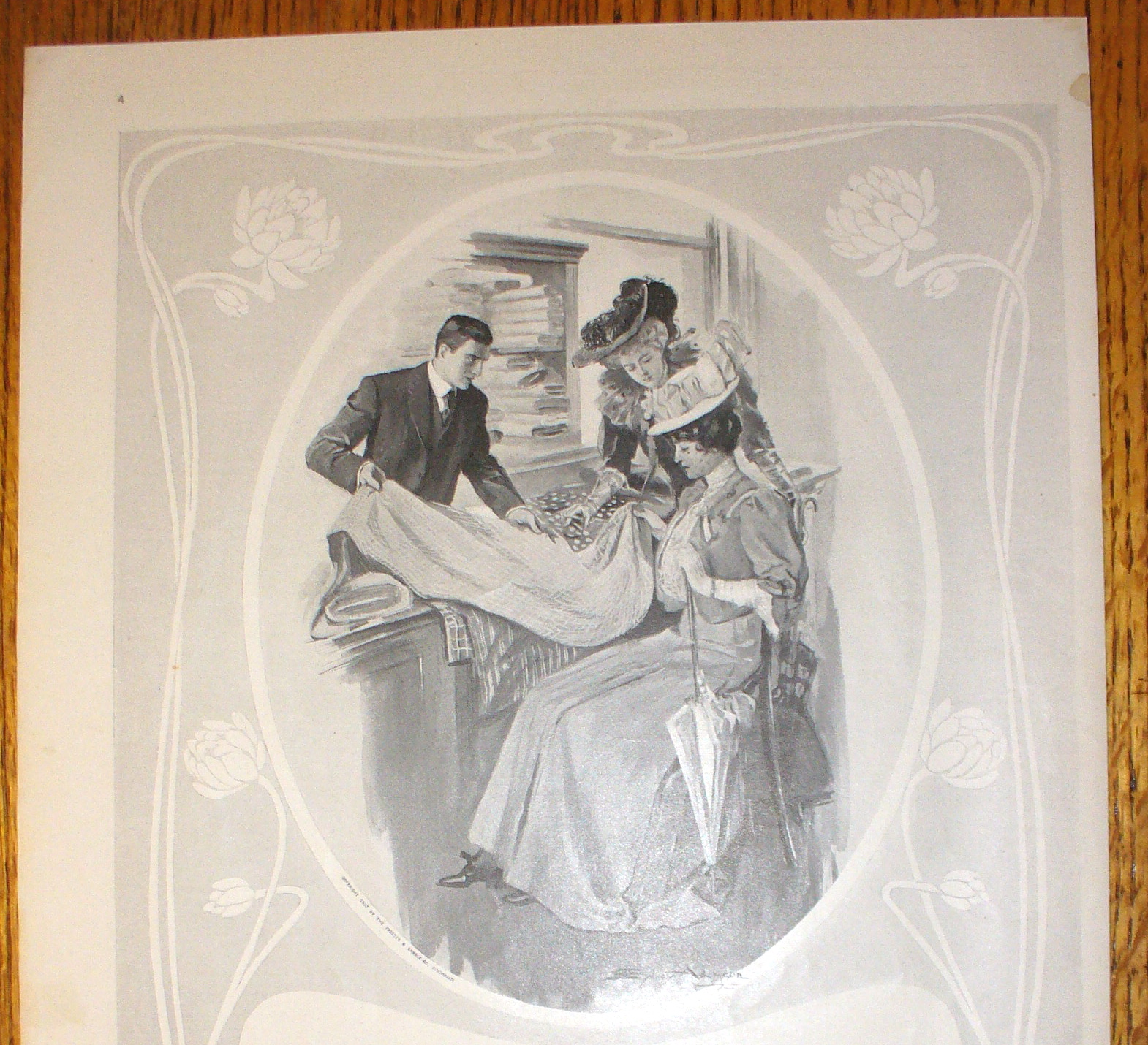 1907 Ivory Soap with a Man Showing Women Material