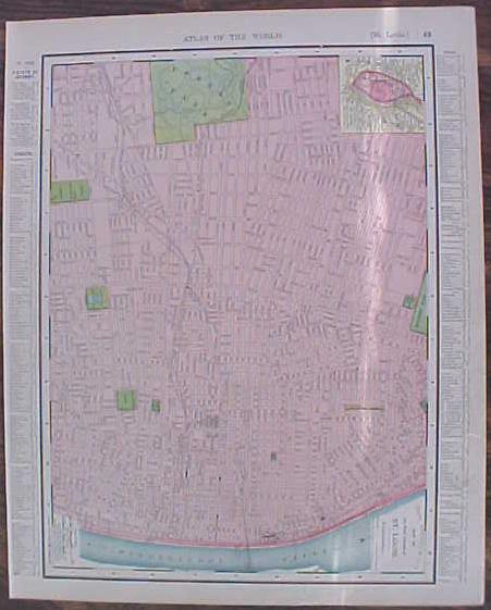 Map St. Louis & St. Joseph MO 1907 Rand McNally