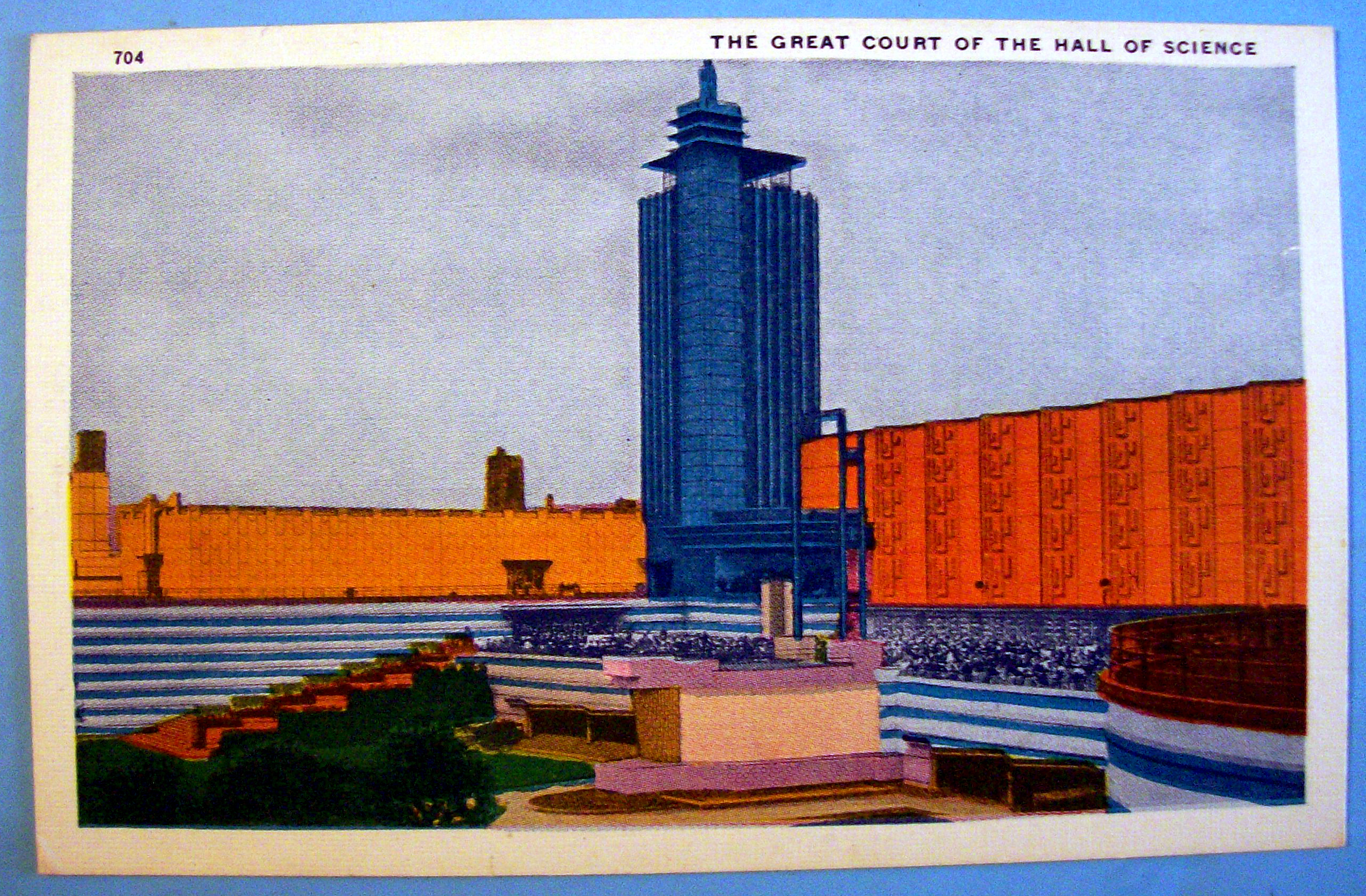 Great Court Hall Of Science Postcard-Chicago World Fair
