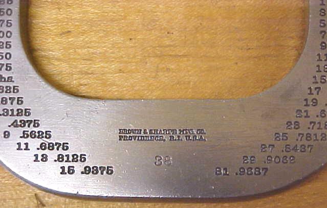 Brown & Sharpe Outside  Micrometer 1-2 inch No. 38