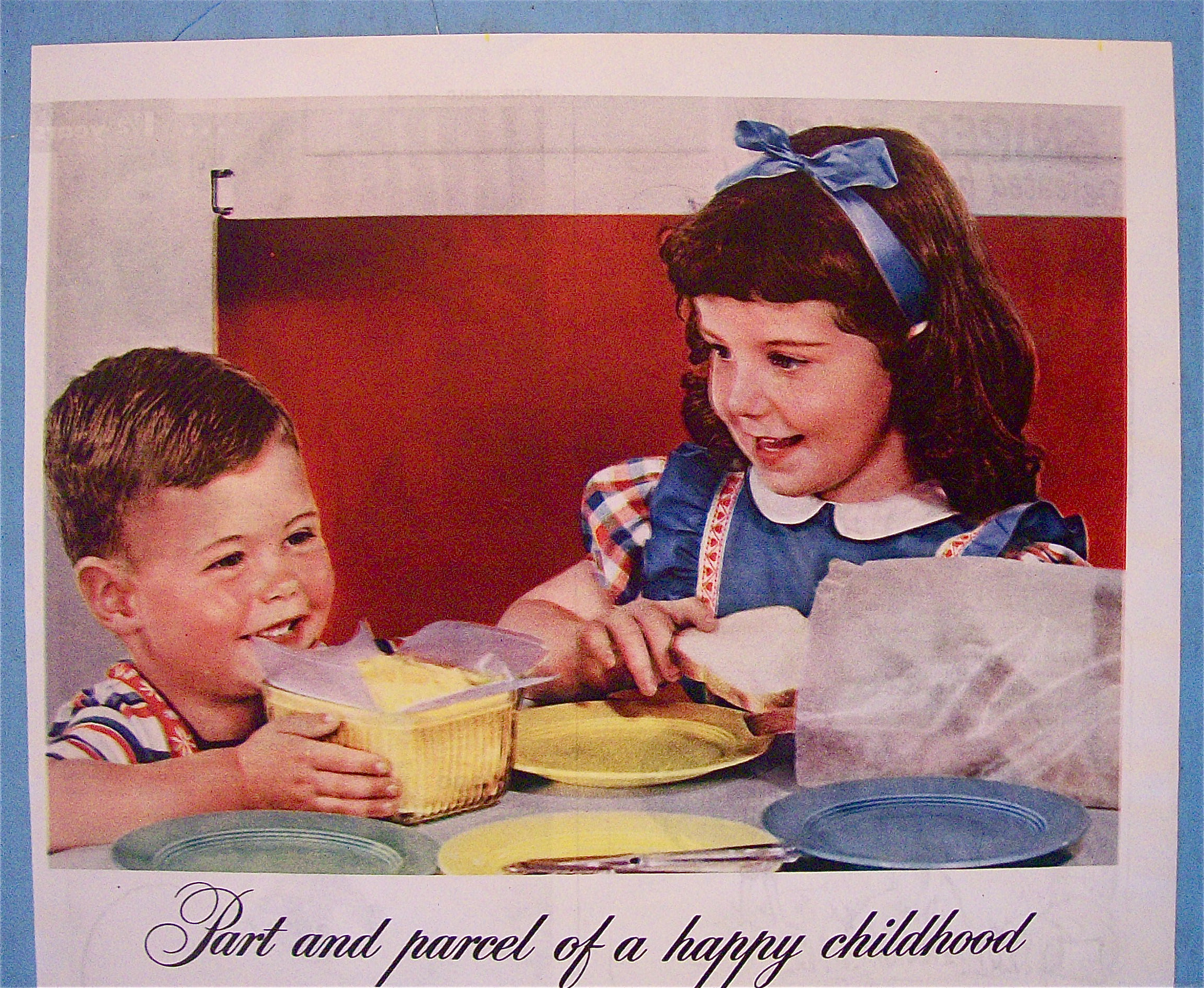 1945 Nucoa OleoMargarine with Children with Bread