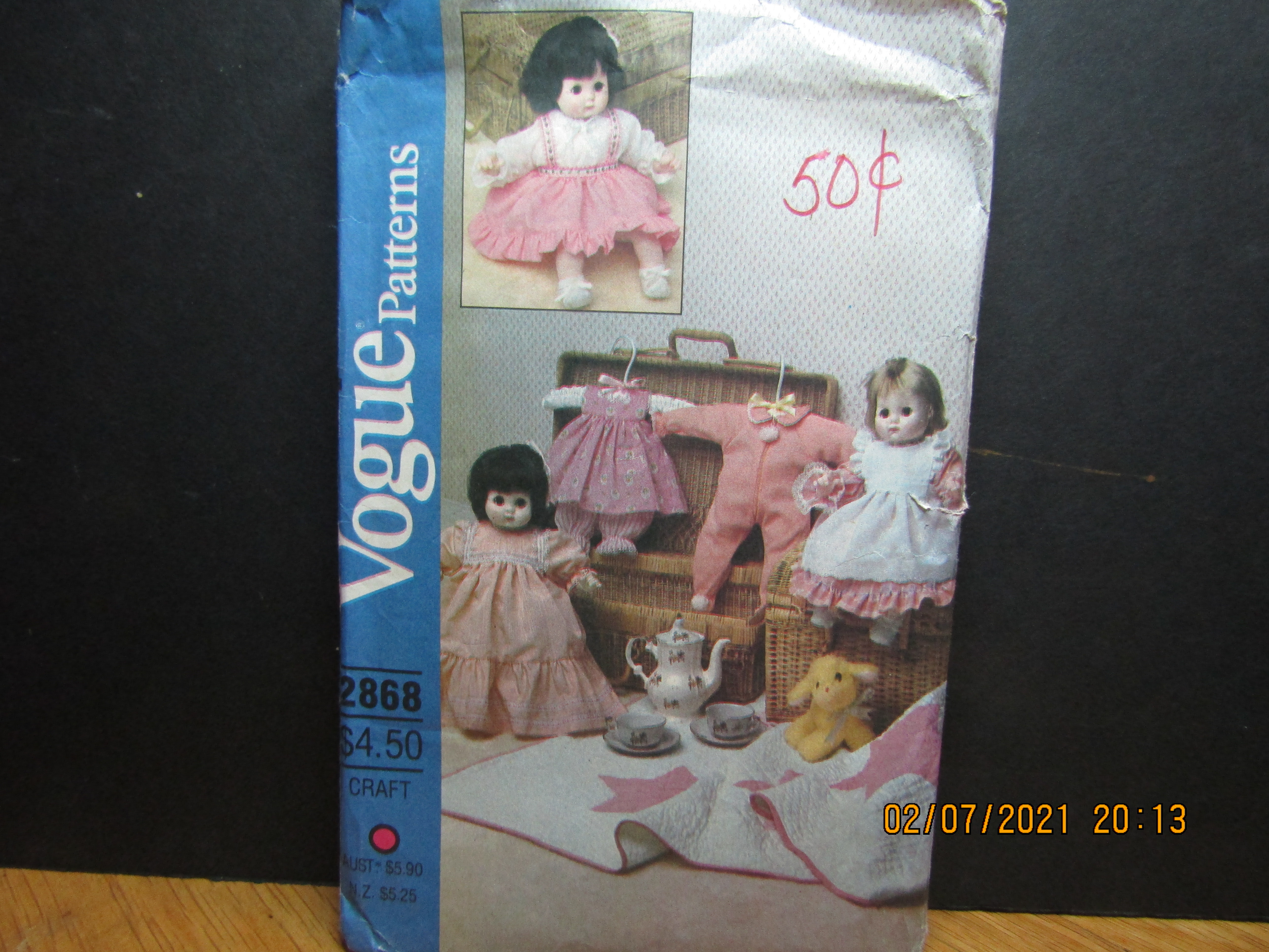 Vogue Craft Wardrobe For Baby Doll Pattern #2868