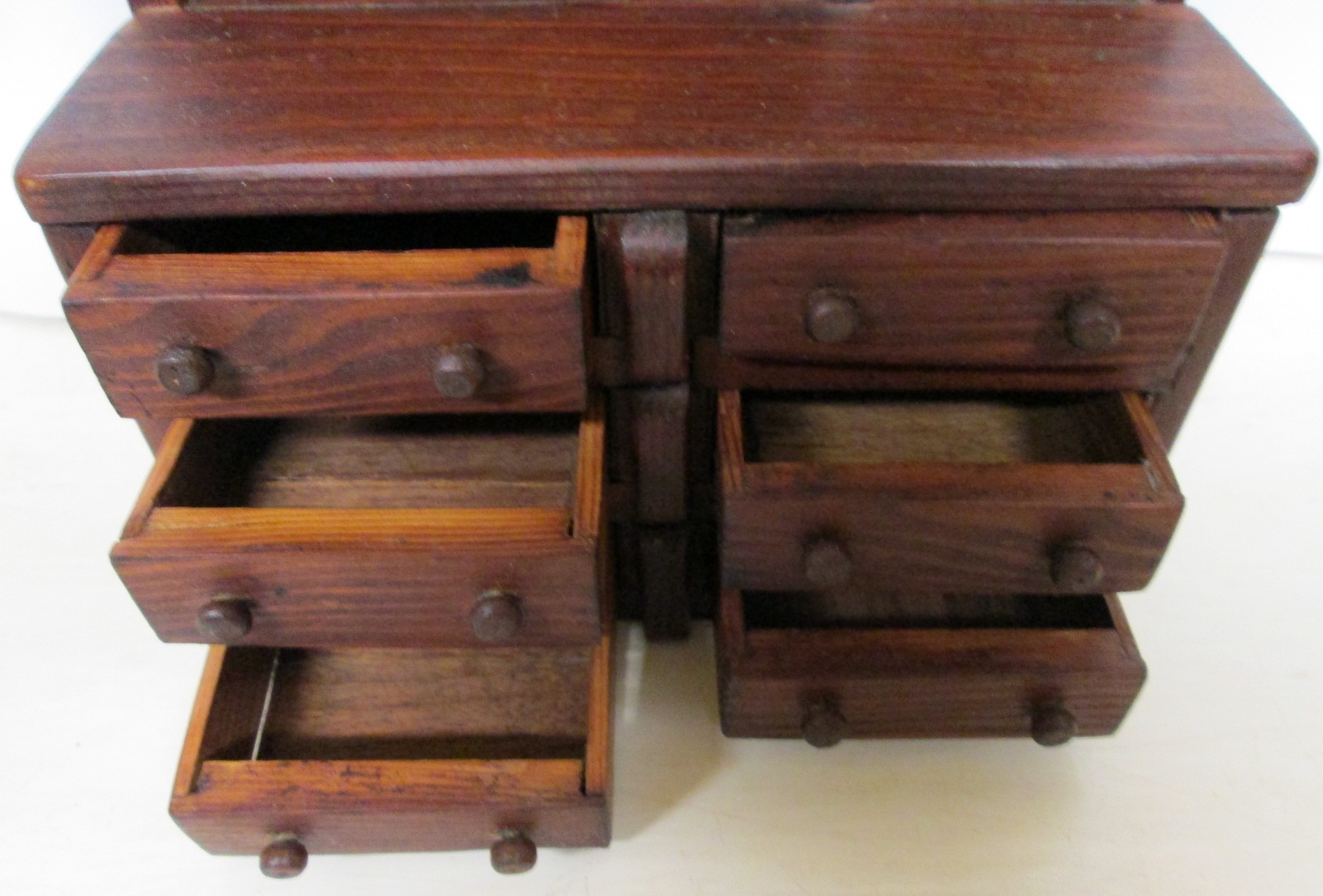 Folk Art Kitchen Cabinet Miniature Wood Medium Doll Size