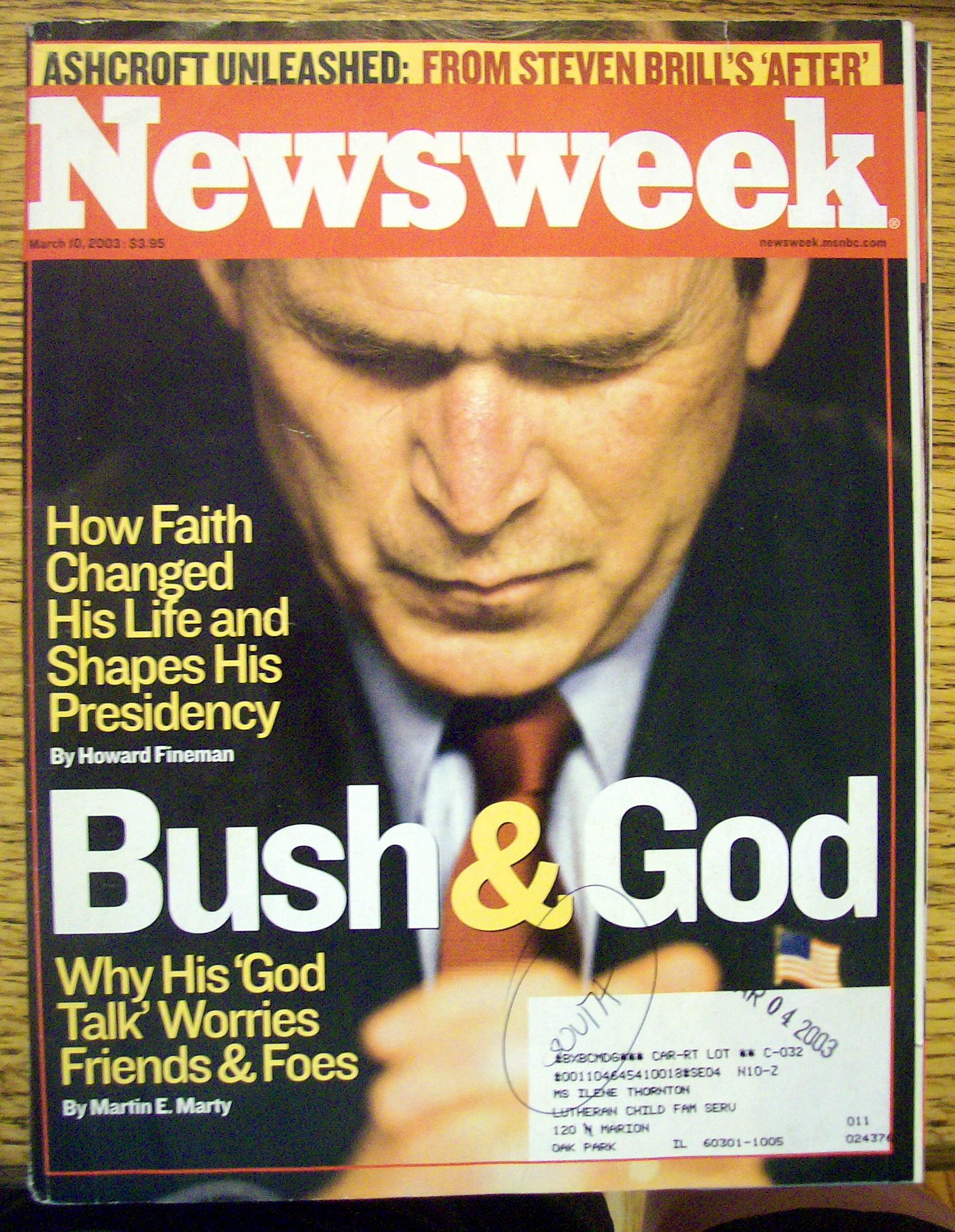 Newsweek Magazine-March 10, 2003-Bush & God
