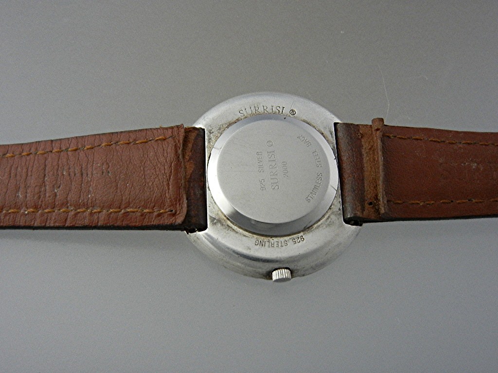 Wristwatch Sterling Silver Turquoise Inlay SURRISI