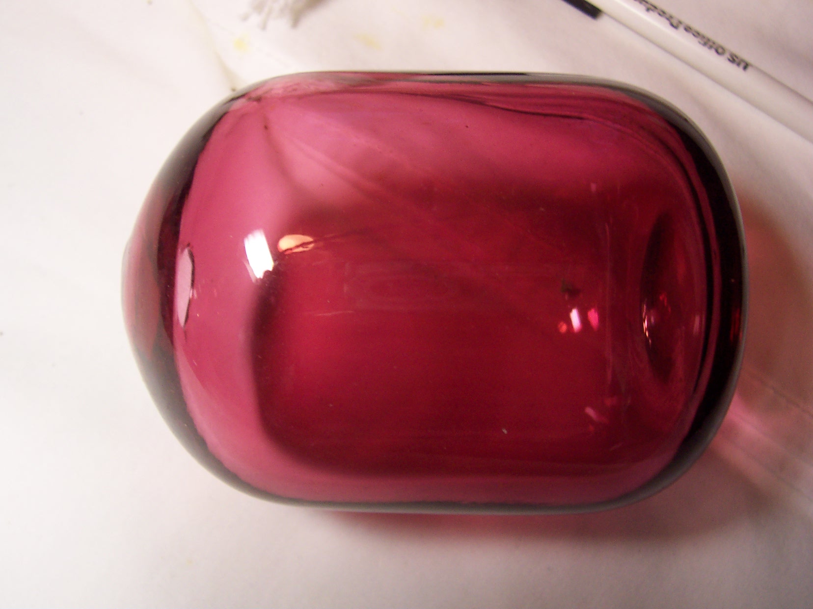 Cranberry Glass Bud Vase