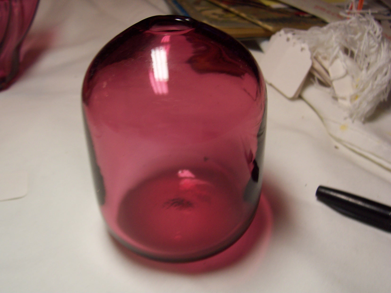 Cranberry Glass Bud Vase