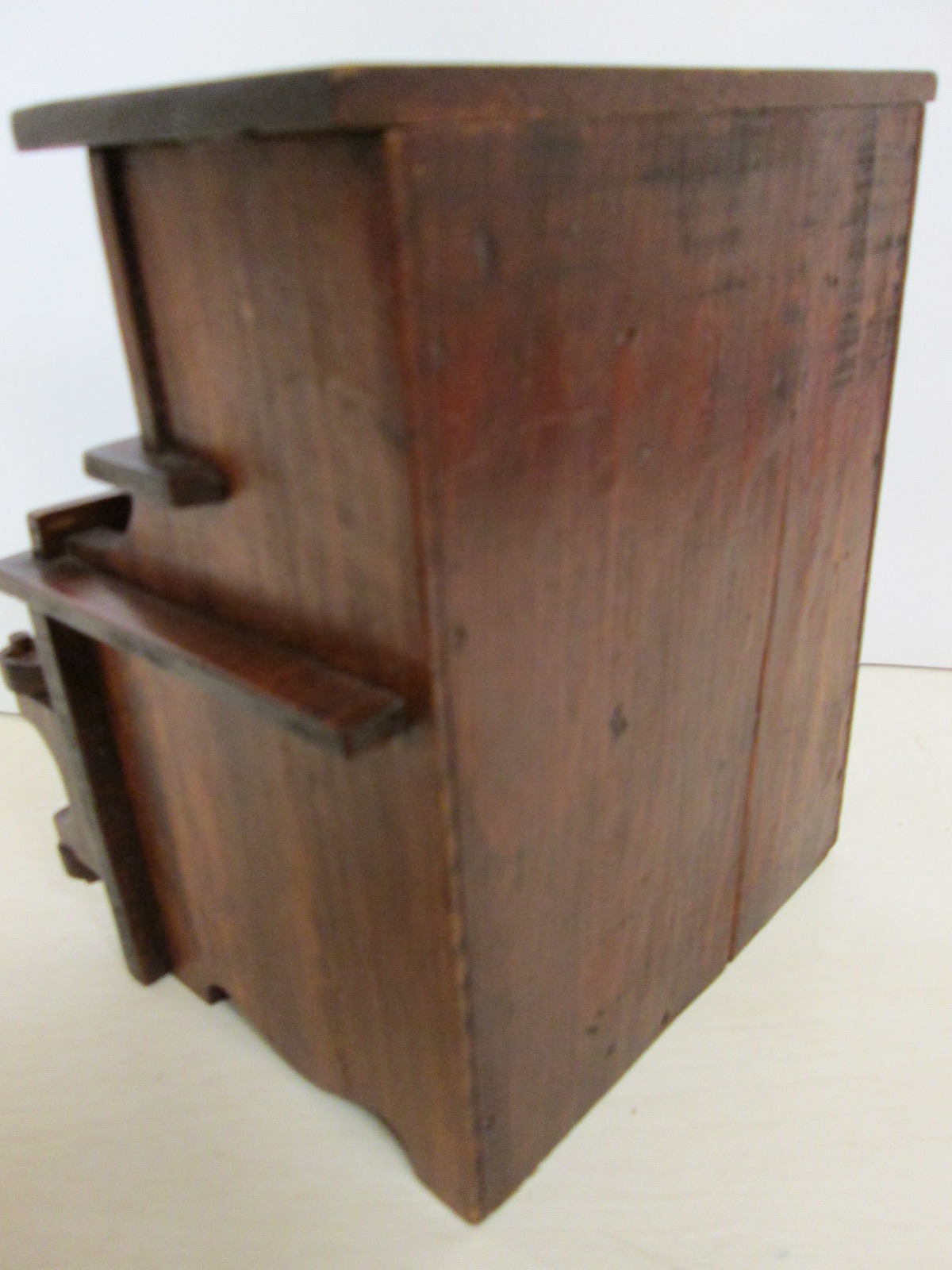 Folk Art Bakers Cabinet Miniature Wood Medium Doll Size