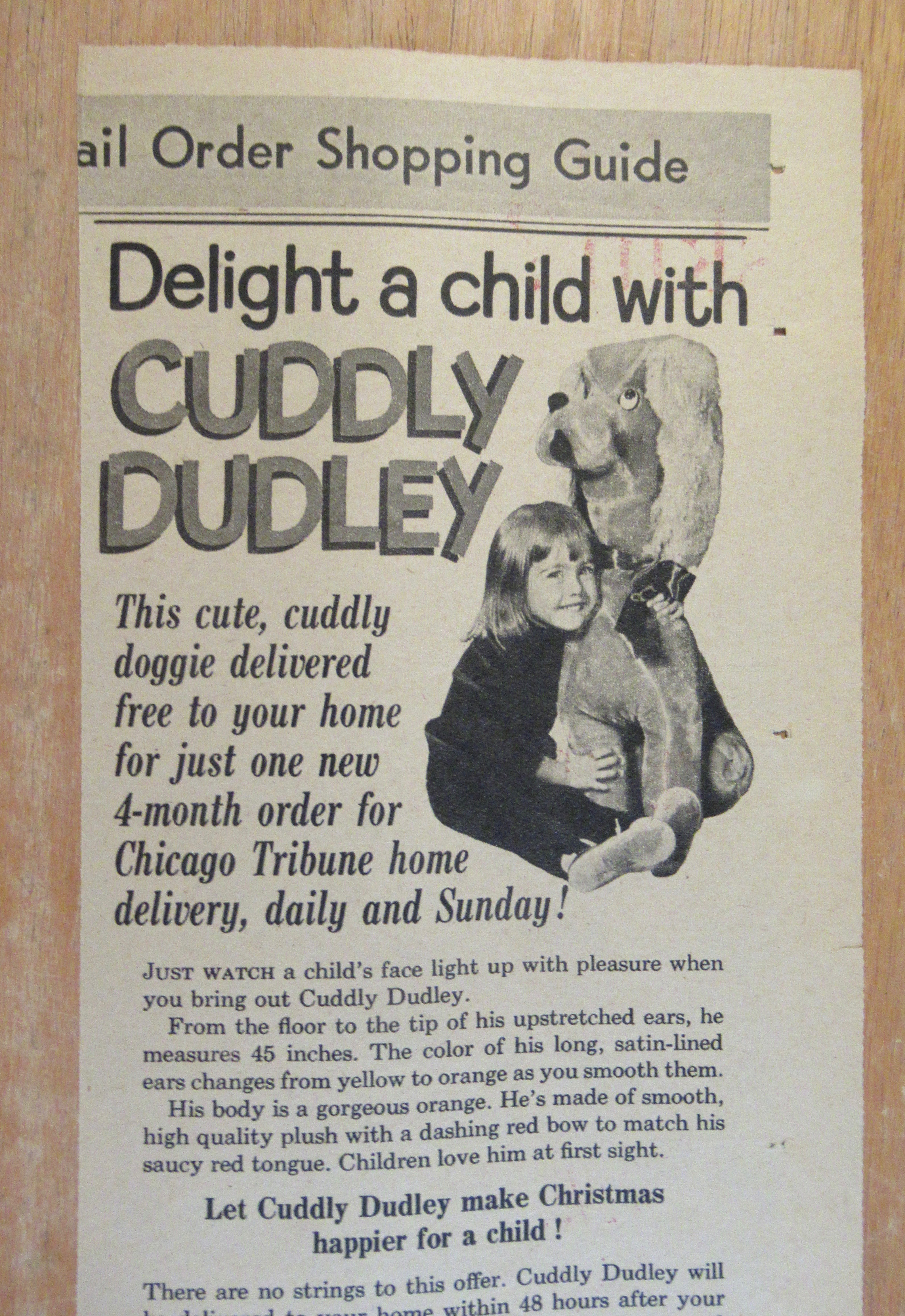 1964 Delight A Child with Cuddly Dudley