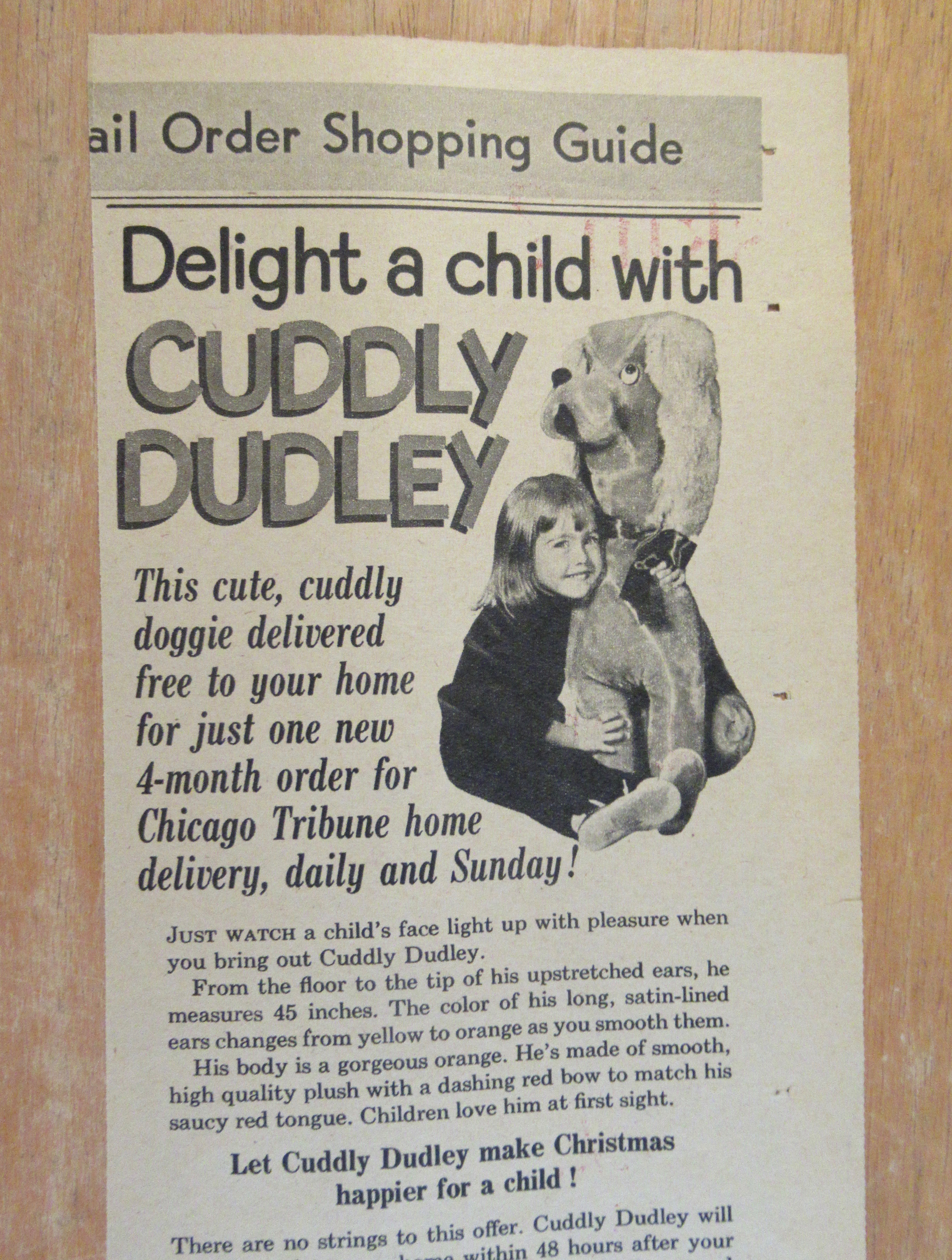 1964 Delight A Child with Cuddly Dudley