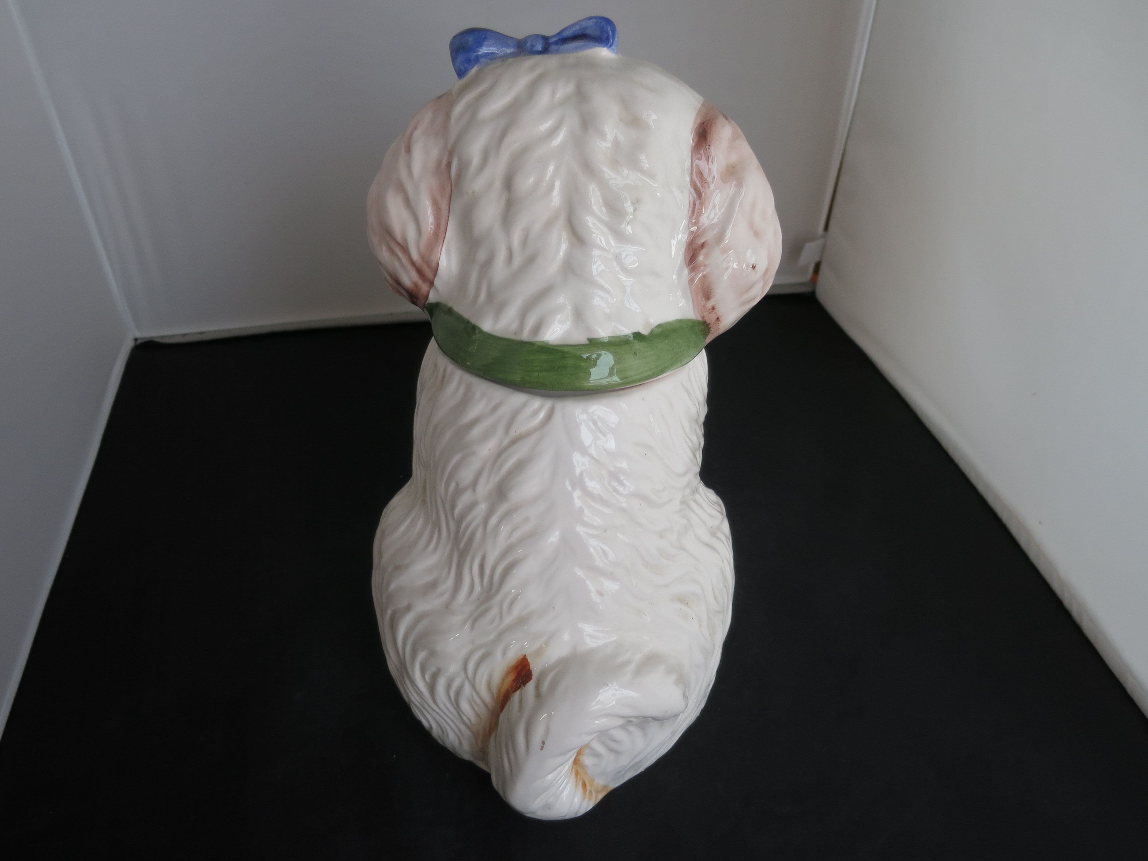 Puppy Dog Cookie Jar White Poodle looking