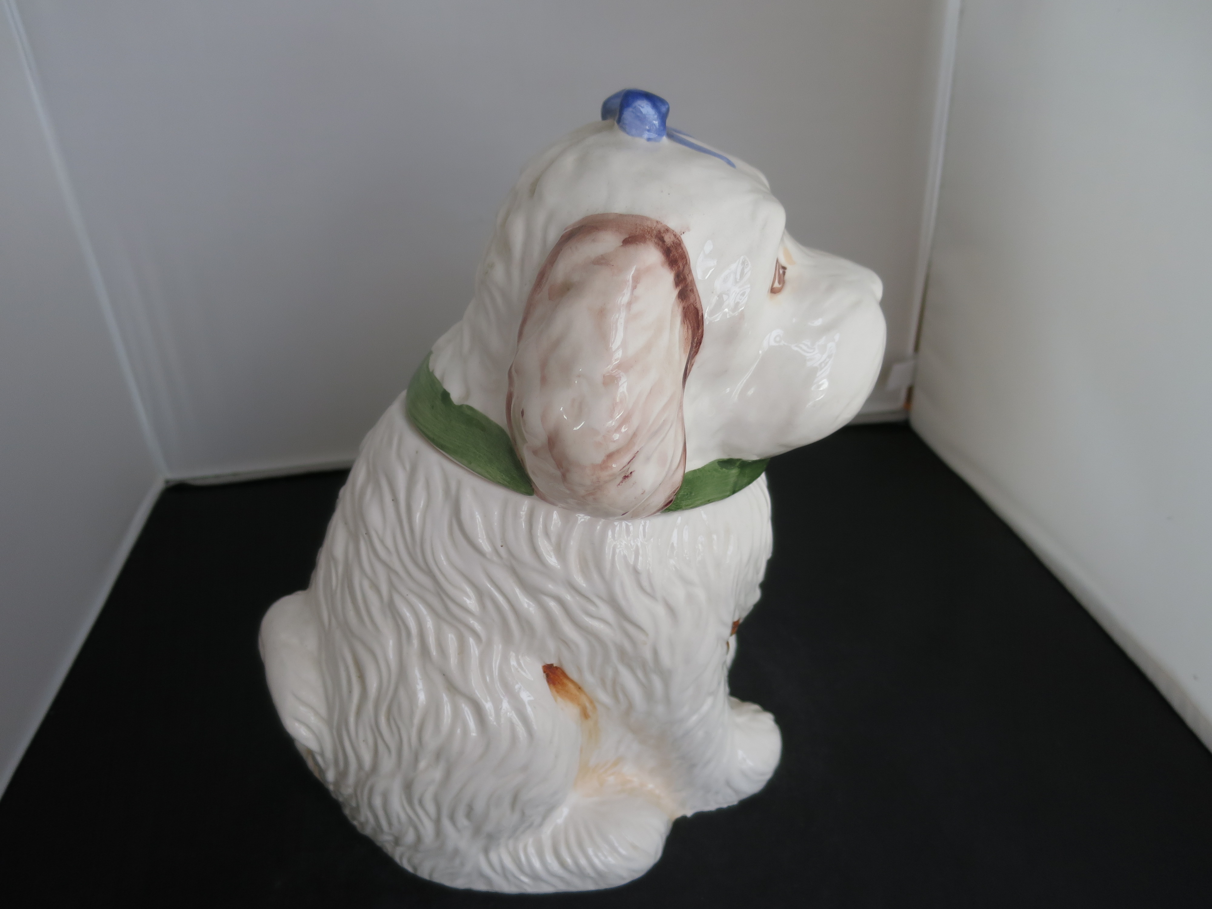 Puppy Dog Cookie Jar White Poodle looking