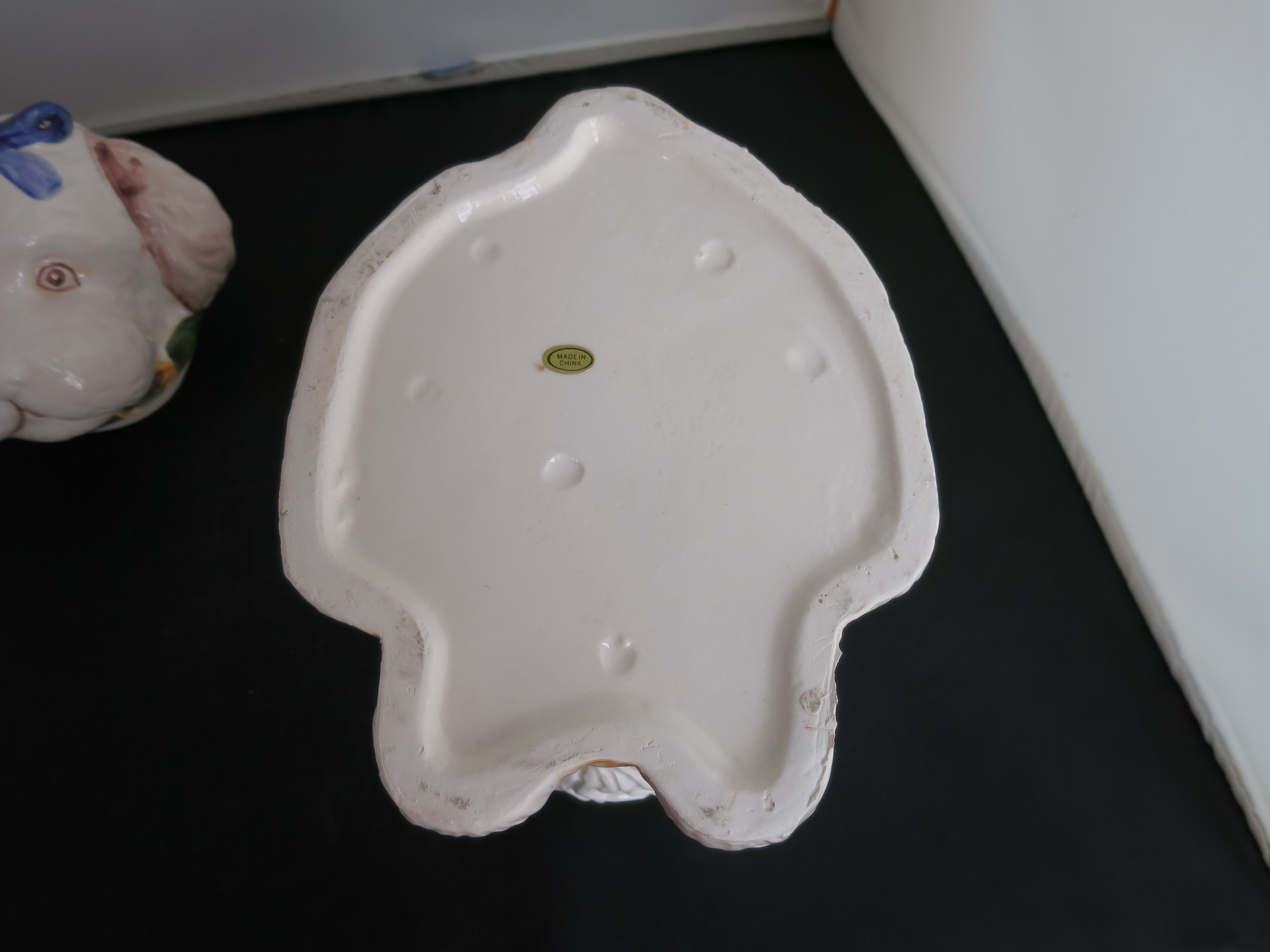 Puppy Dog Cookie Jar White Poodle looking