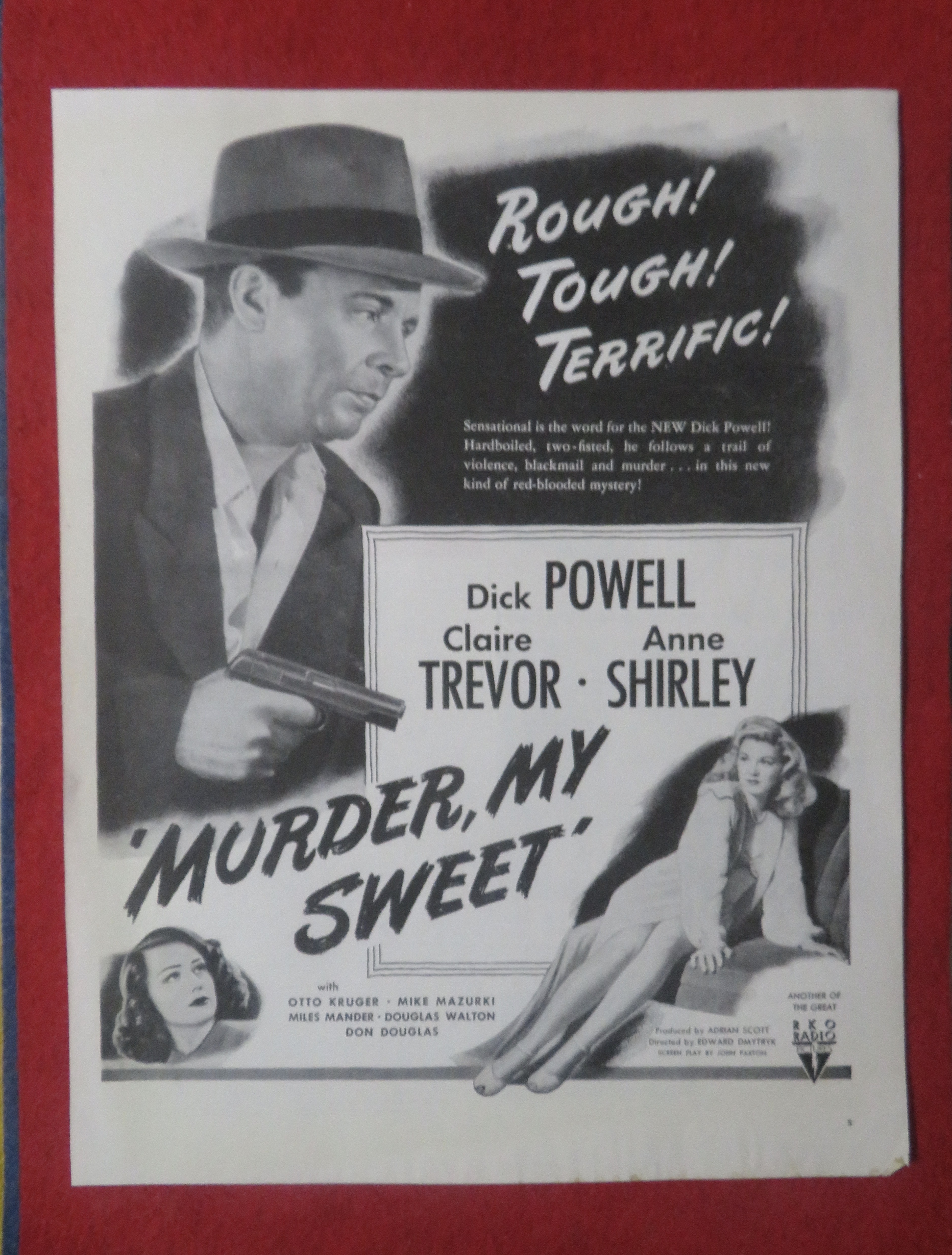 1948 Murder, My Sweet with Dick Powell & Claire Trevor