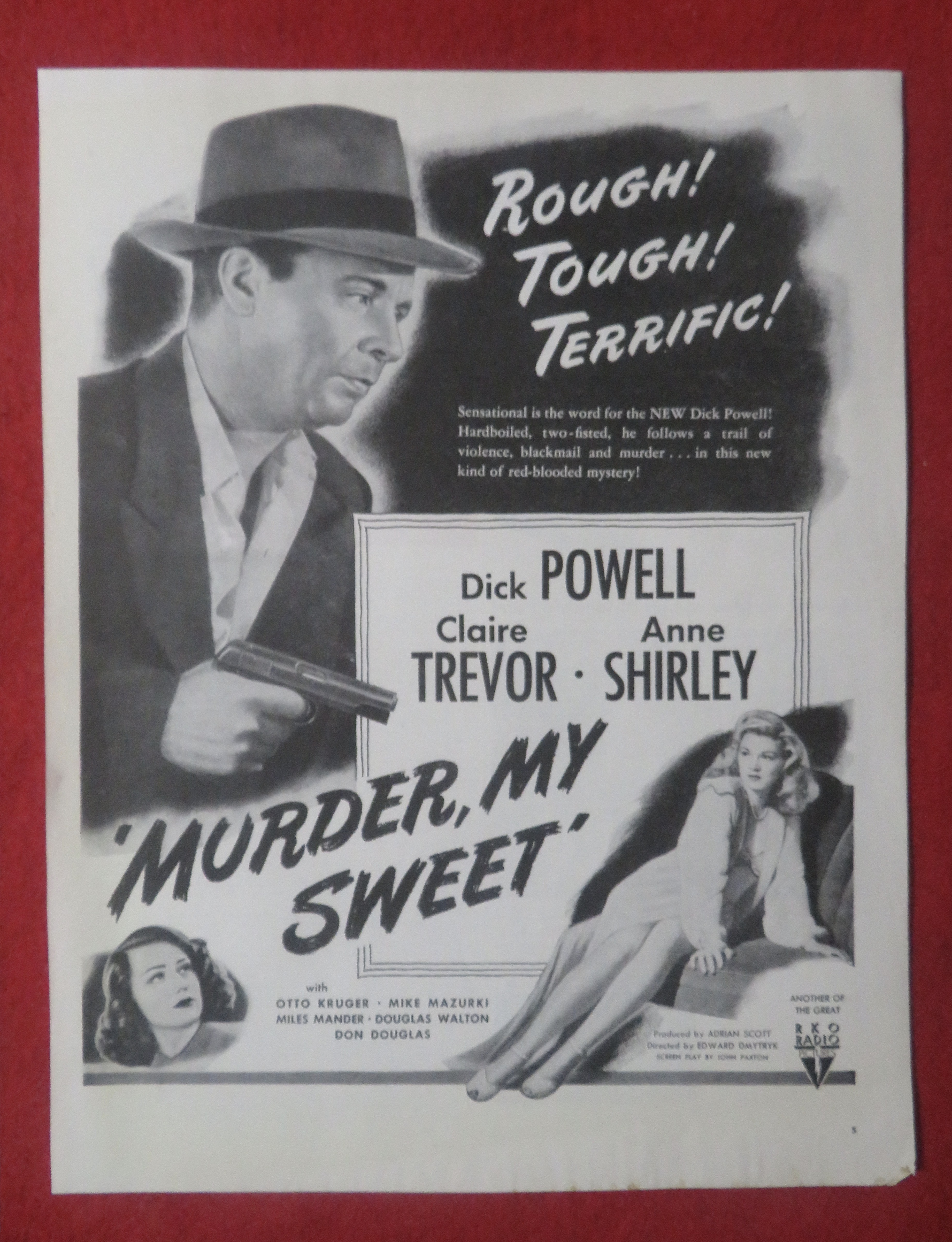 1948 Murder, My Sweet with Dick Powell & Claire Trevor