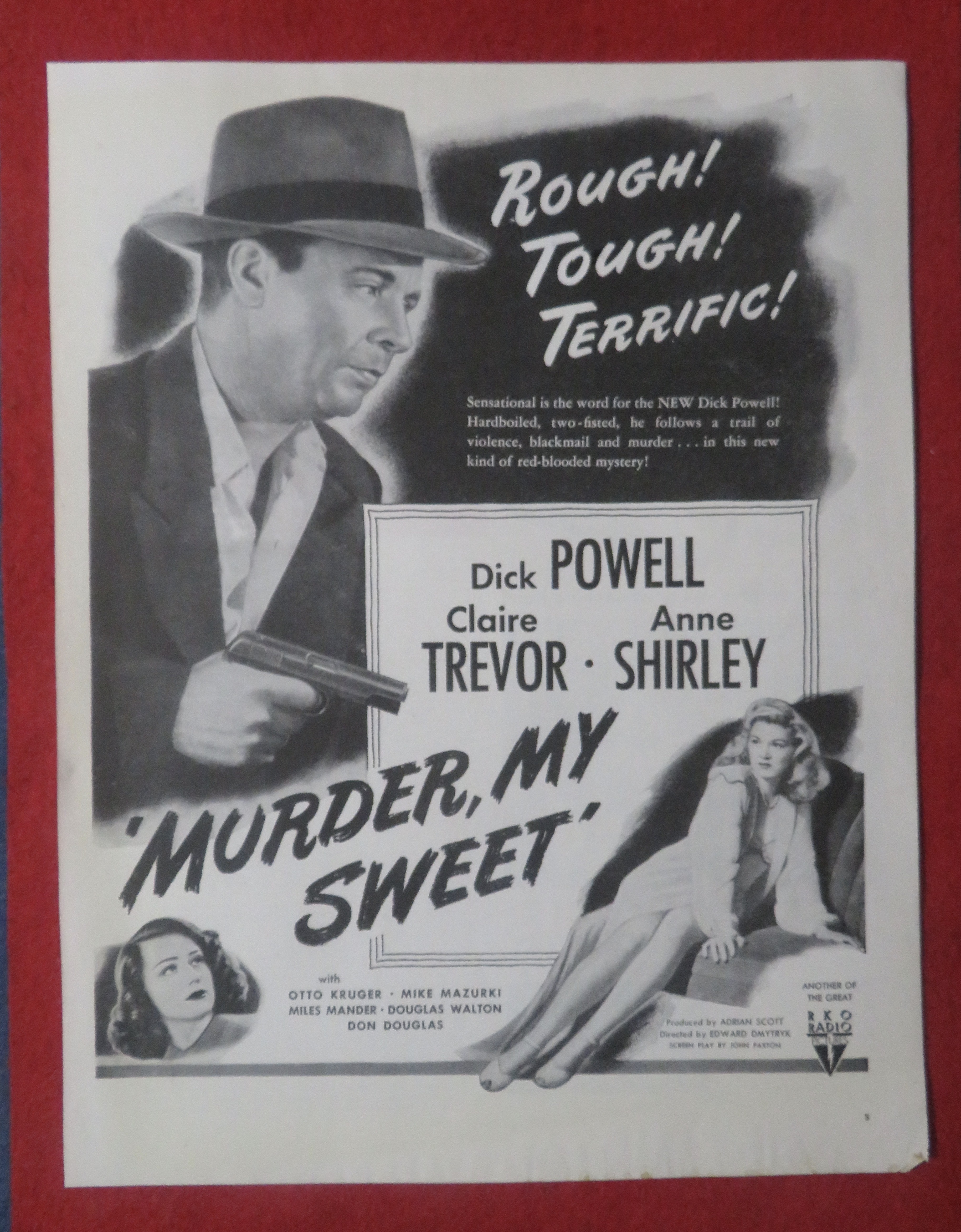 1948 Murder, My Sweet with Dick Powell & Claire Trevor