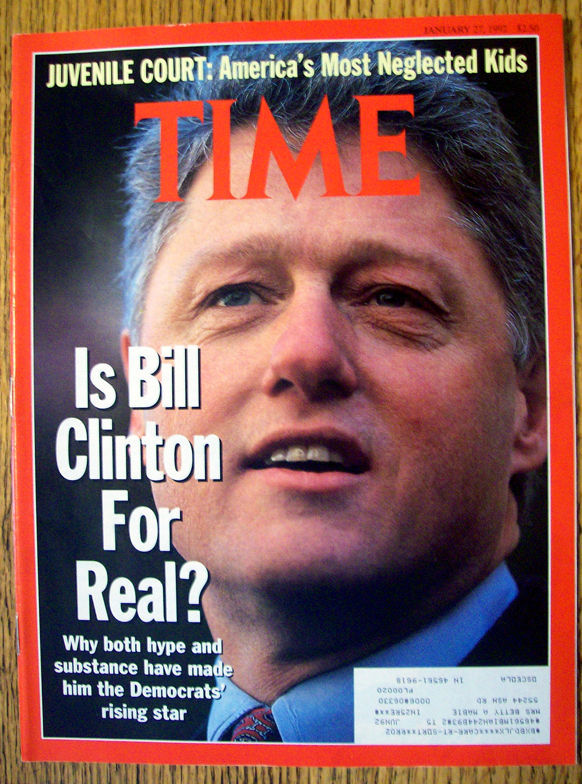 Time Magazine-January 27, 1992-Bill Clinton