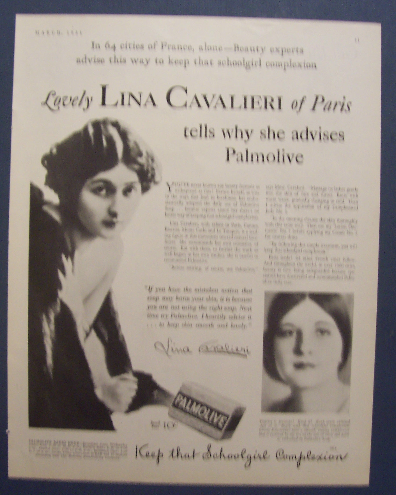 1931  Palmolive  Soap
