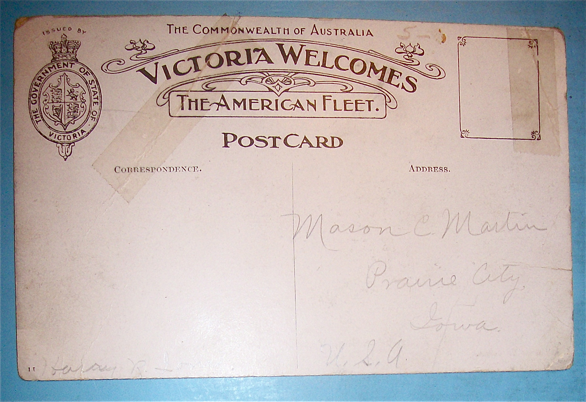 State Education, Victoria-Cadet Parade Postcard
