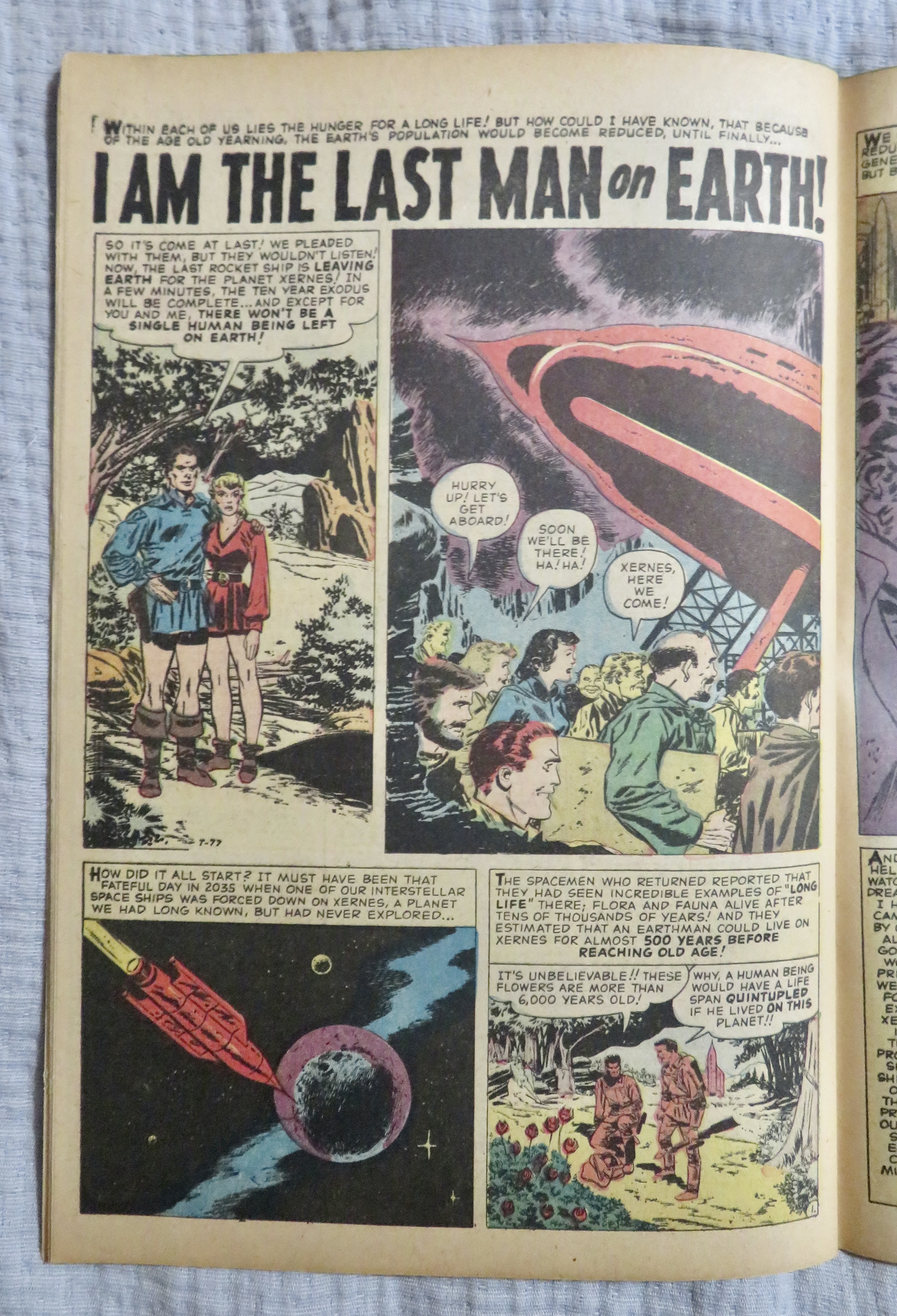 Strange Worlds Comic December 1958 Flying Saucers