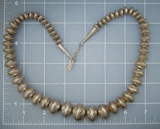 Navajo Pearls Sterling Silver 82 Grams Signed EL