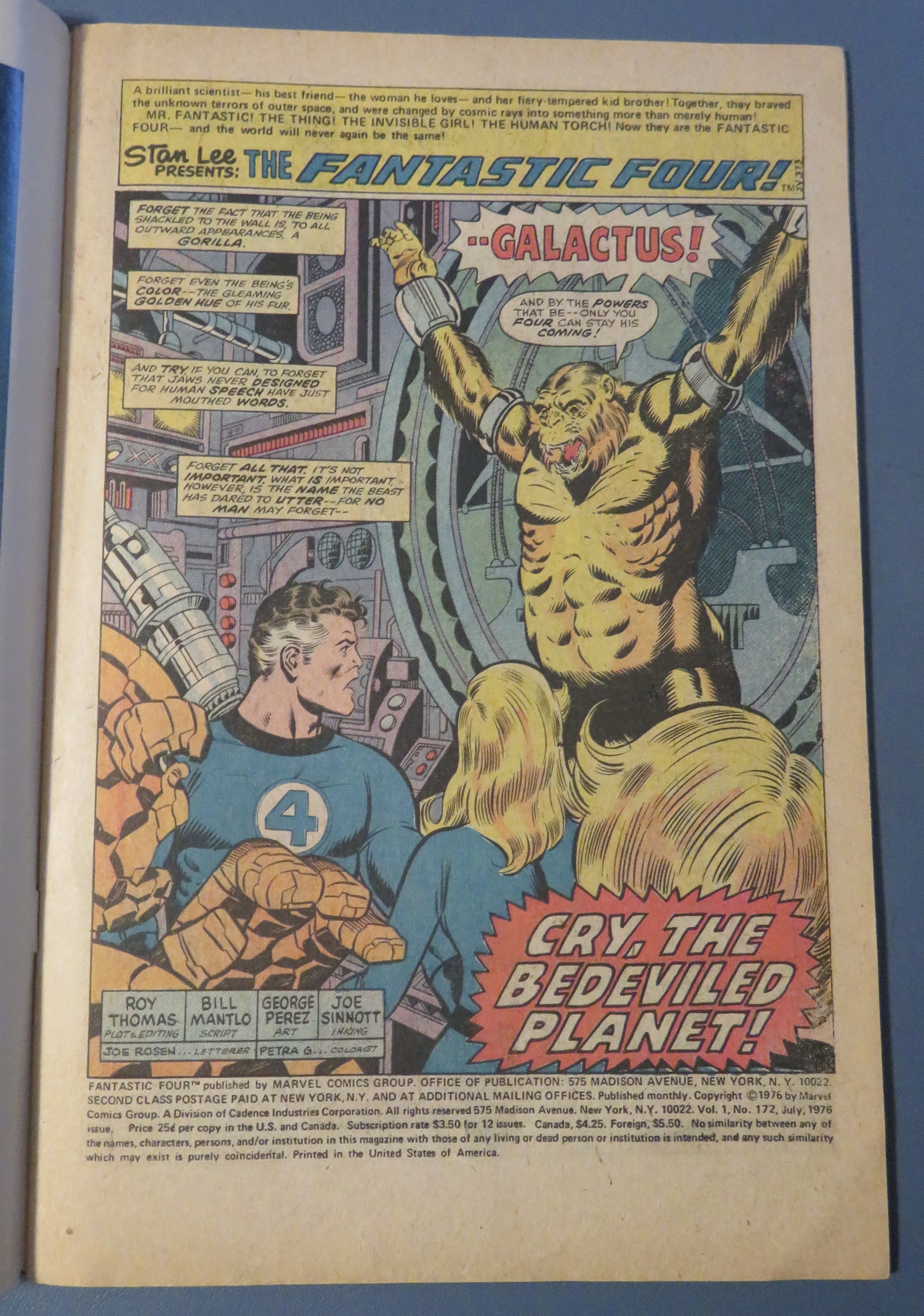 Fantastic Four Comic July 1976 The Destroyer
