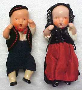 Bisque Dolls Miniature Ethnic Clothing Jointe