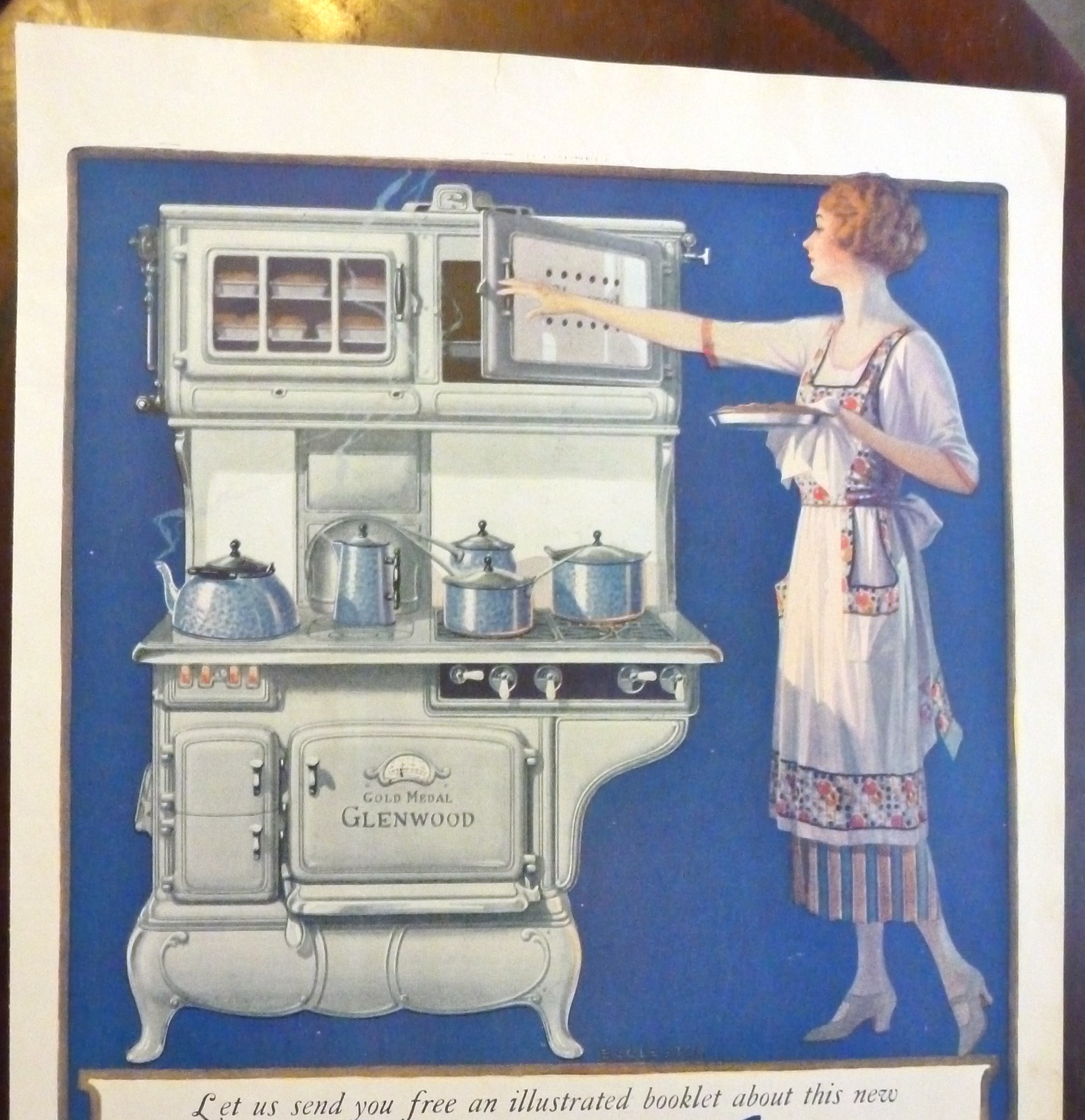 1922 Gold Medal Glenwood with Woman Cooking
