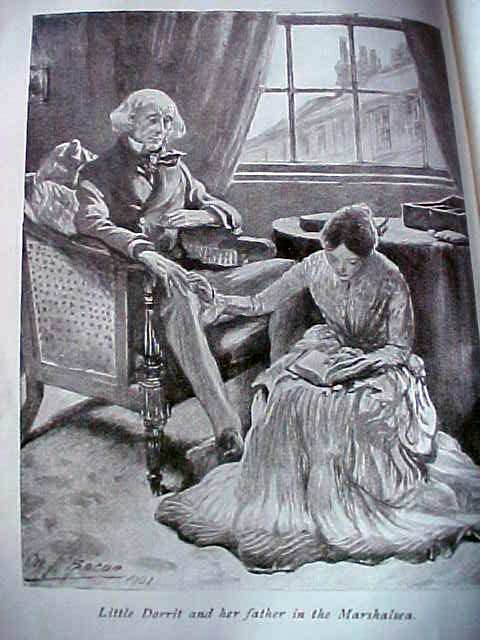 Charles Dickens Little Dorrit Leather 1900's