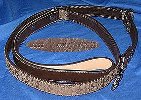 Coach Leather Fabric Signature Dog Leash