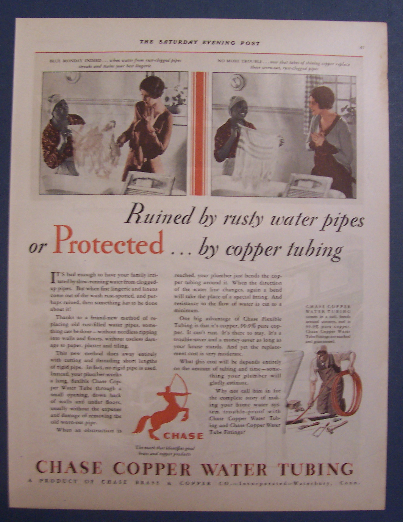 1930 Chase Copper Water Tubing