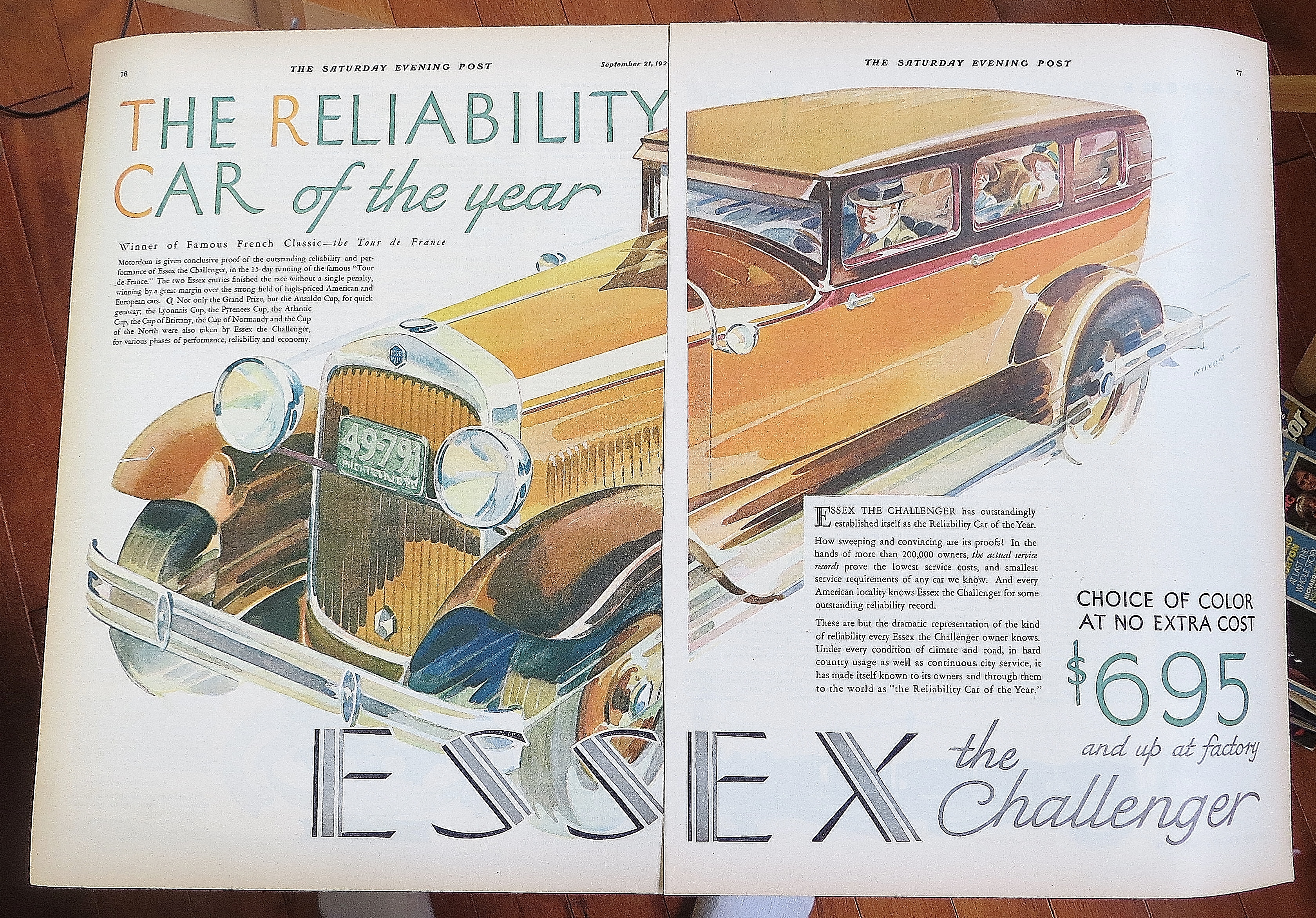 1929 Essex Automobile With The Challenger