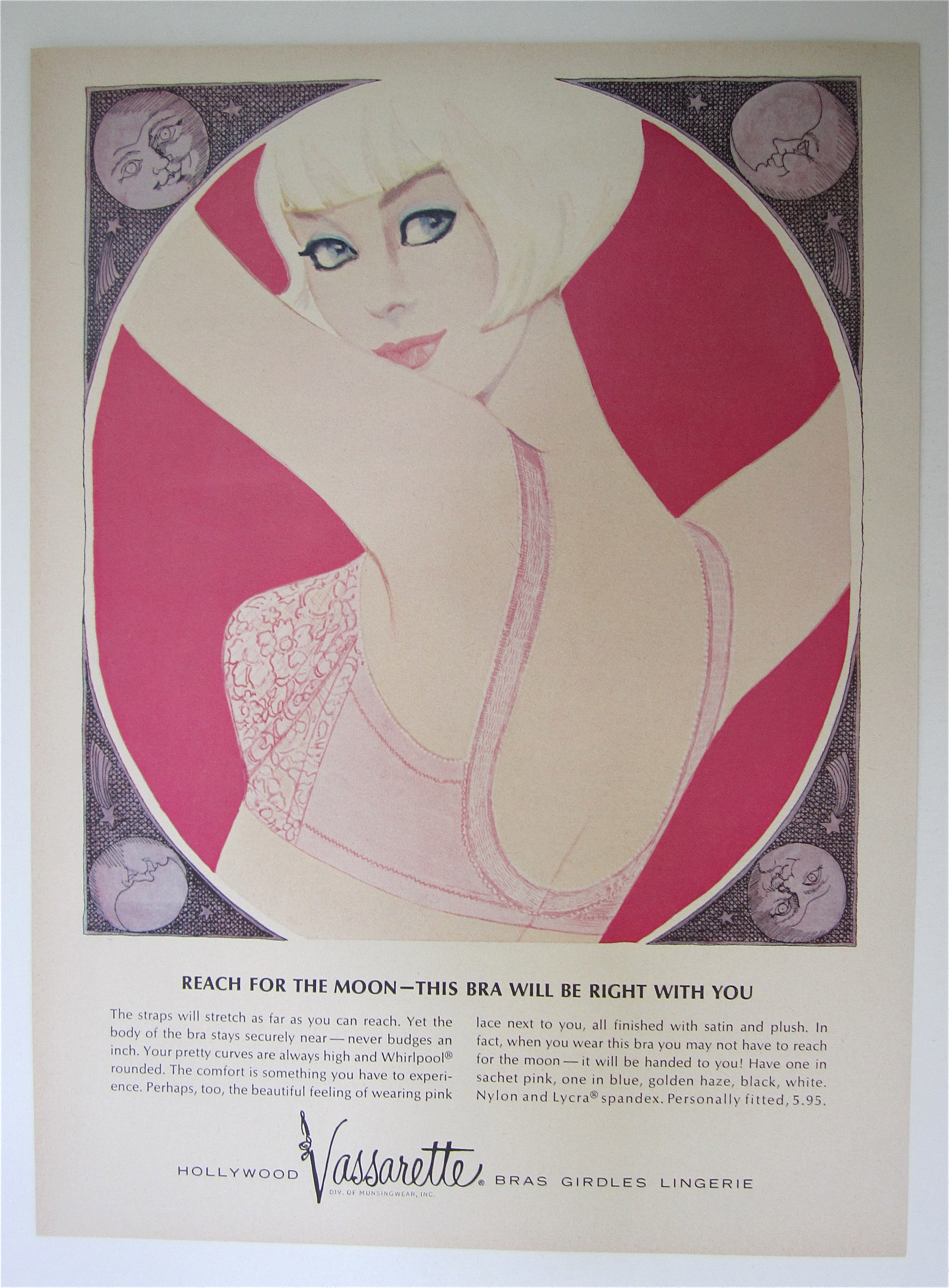 1964 Vasserette with Pink Laced Spandex Bra