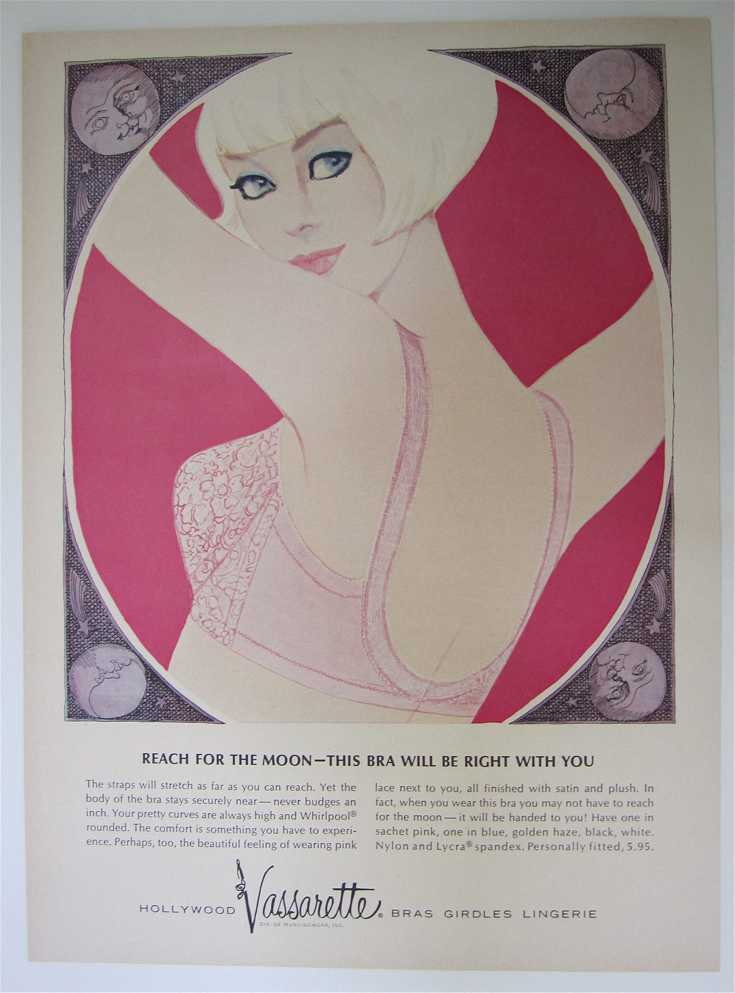 1964 Vasserette with Pink Laced Spandex Bra