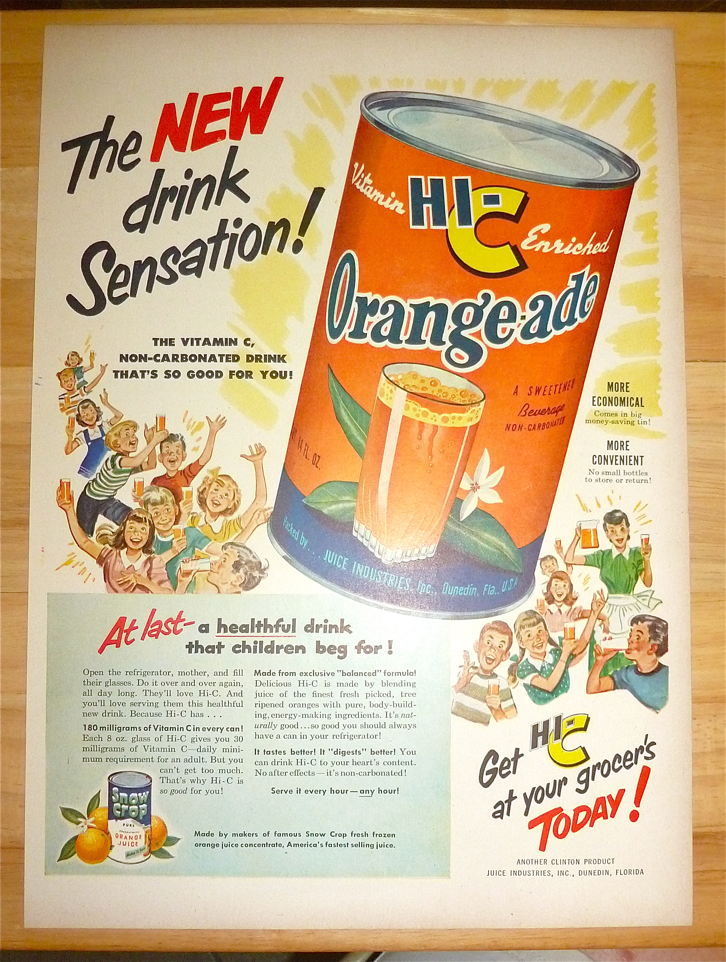 1949 Hi-C Orange-Ade with a Can of Orange-Ade